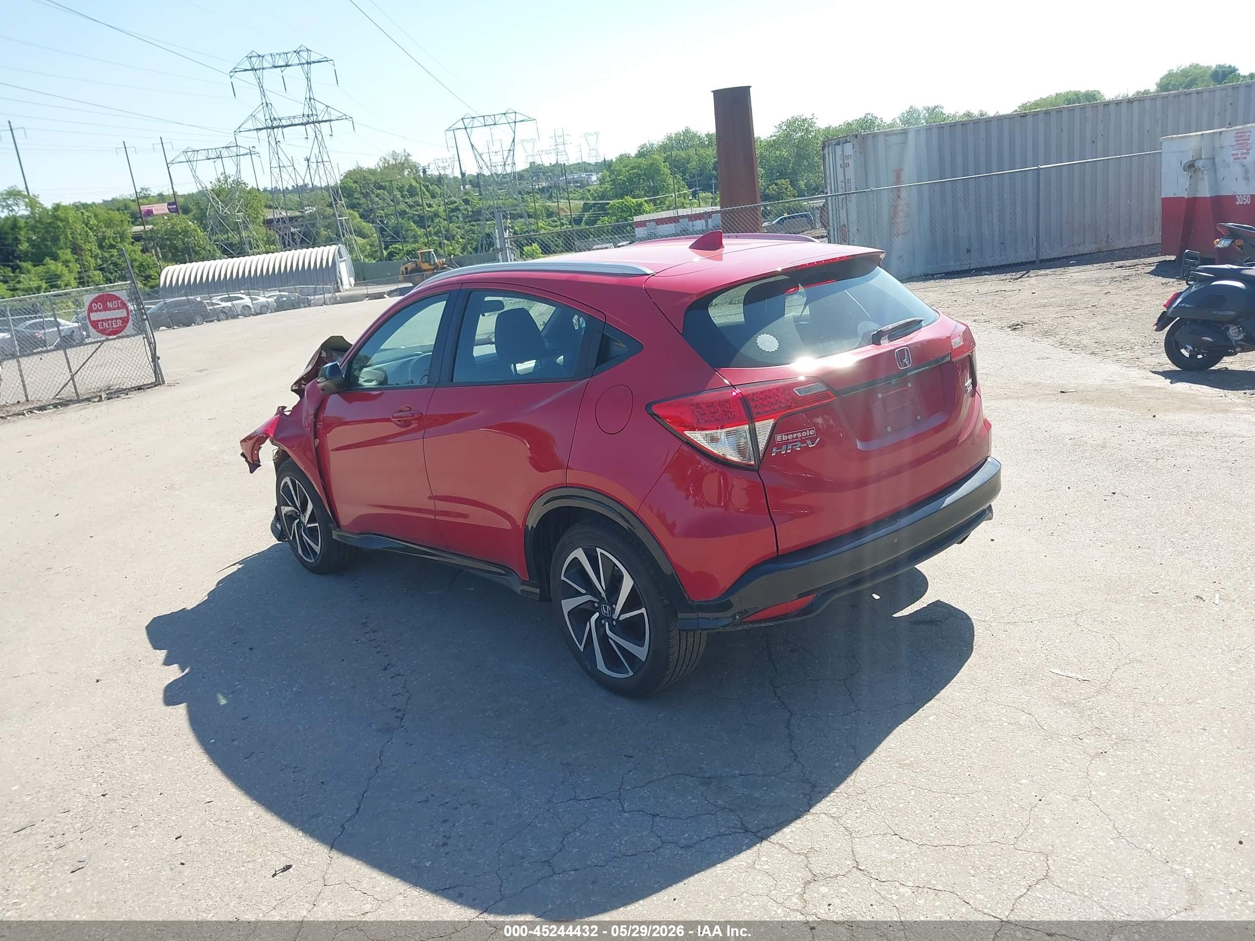 2019 Honda Hr-v Sport Red vin: 3CZRU6H18KM727280