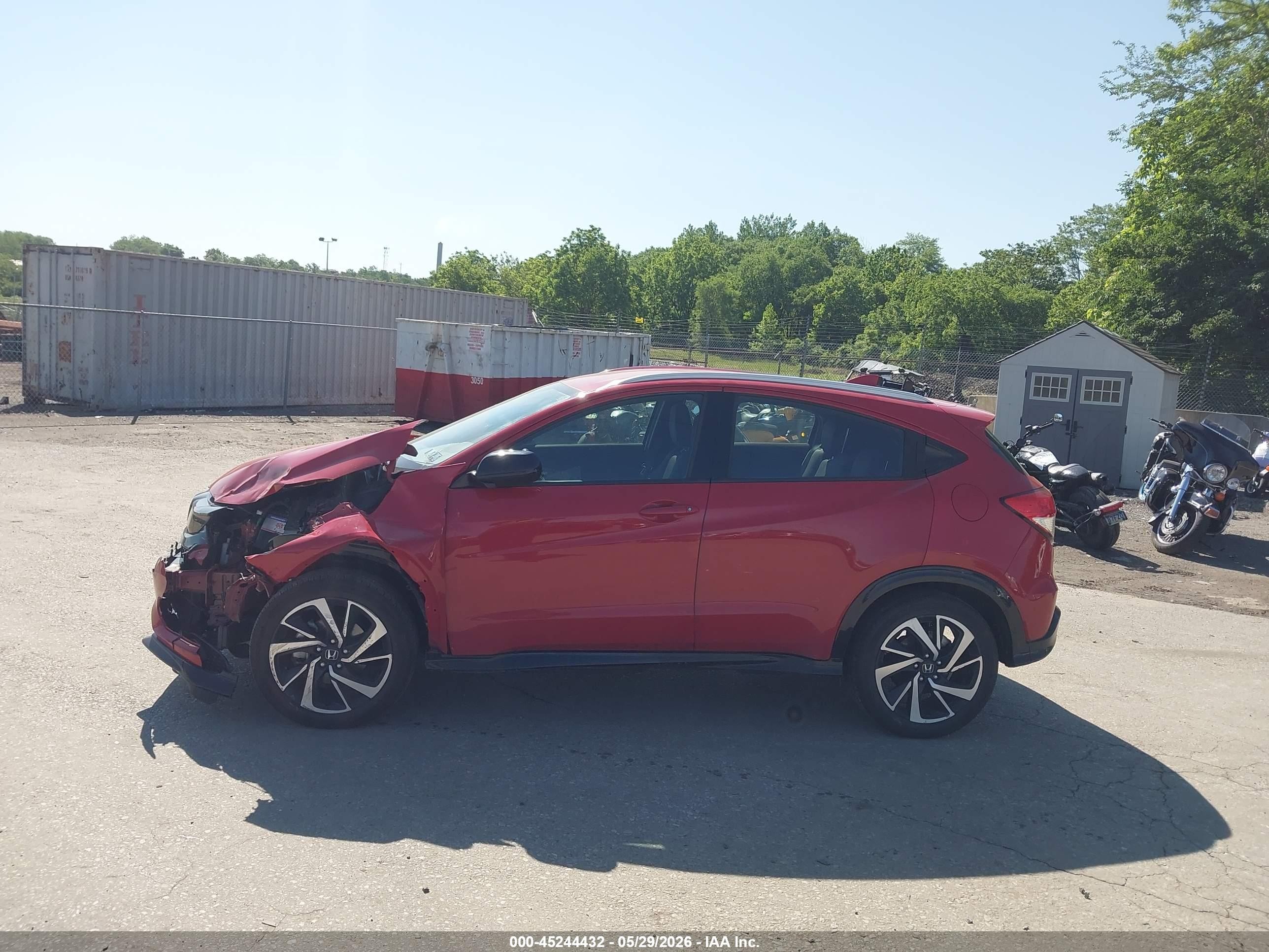 2019 Honda Hr-v Sport Red vin: 3CZRU6H18KM727280
