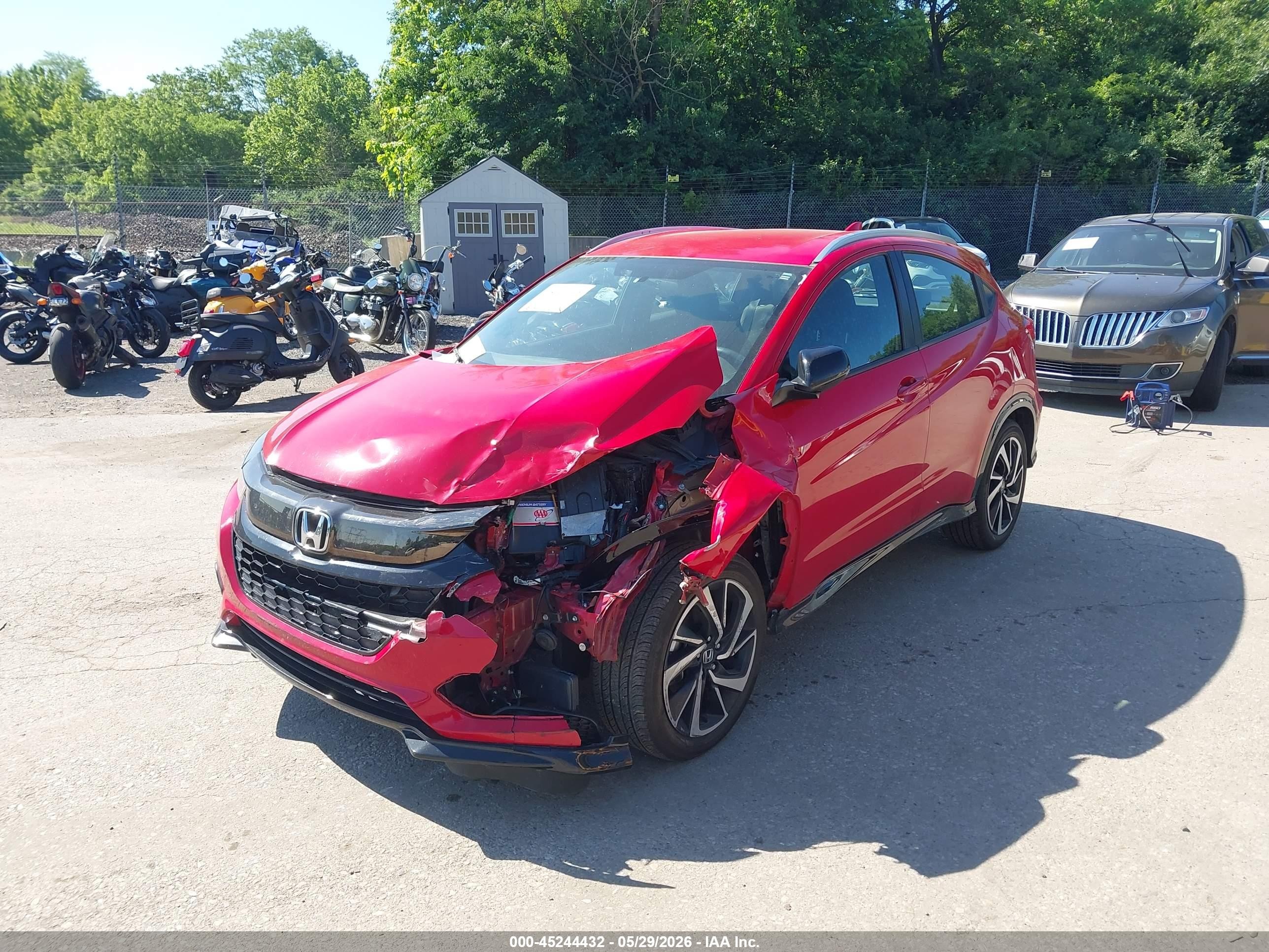 2019 Honda Hr-v Sport Red vin: 3CZRU6H18KM727280