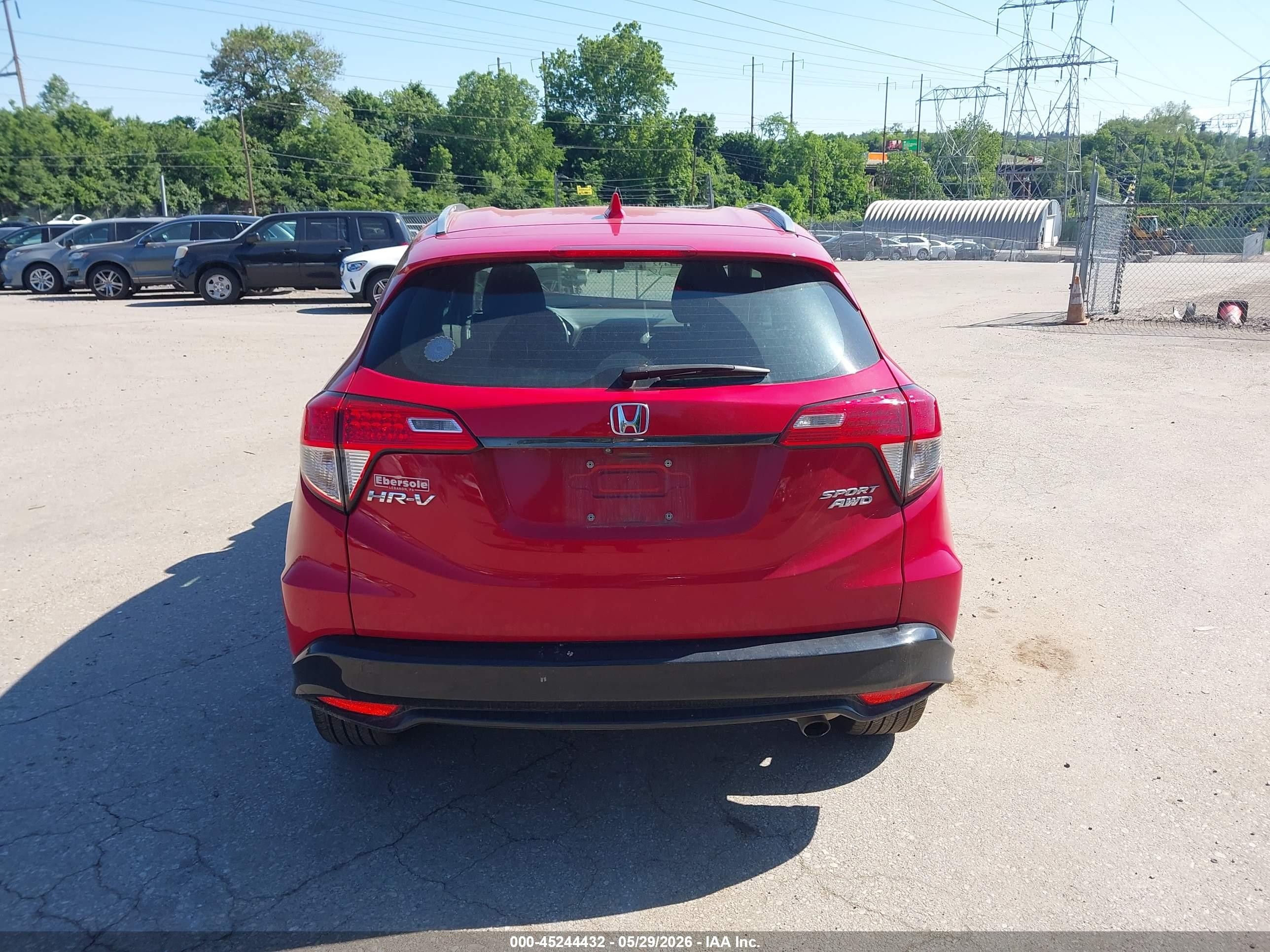 2019 Honda Hr-v Sport Red vin: 3CZRU6H18KM727280