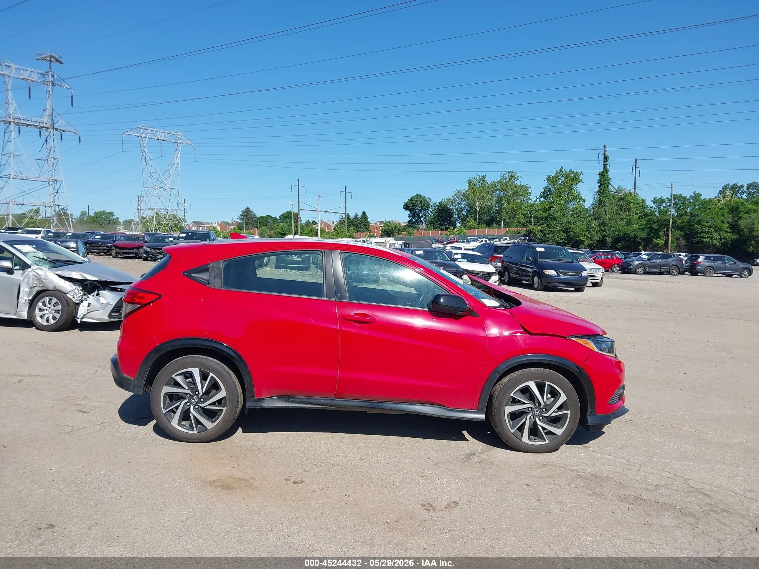 2019 Honda Hr-v Sport Red vin: 3CZRU6H18KM727280