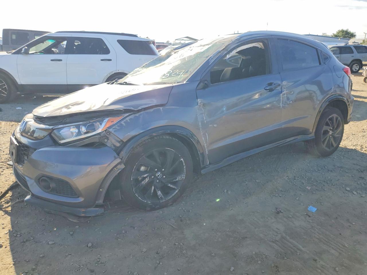 2021 Honda Hr-v Sport Gray vin: 3CZRU6H19MM728294