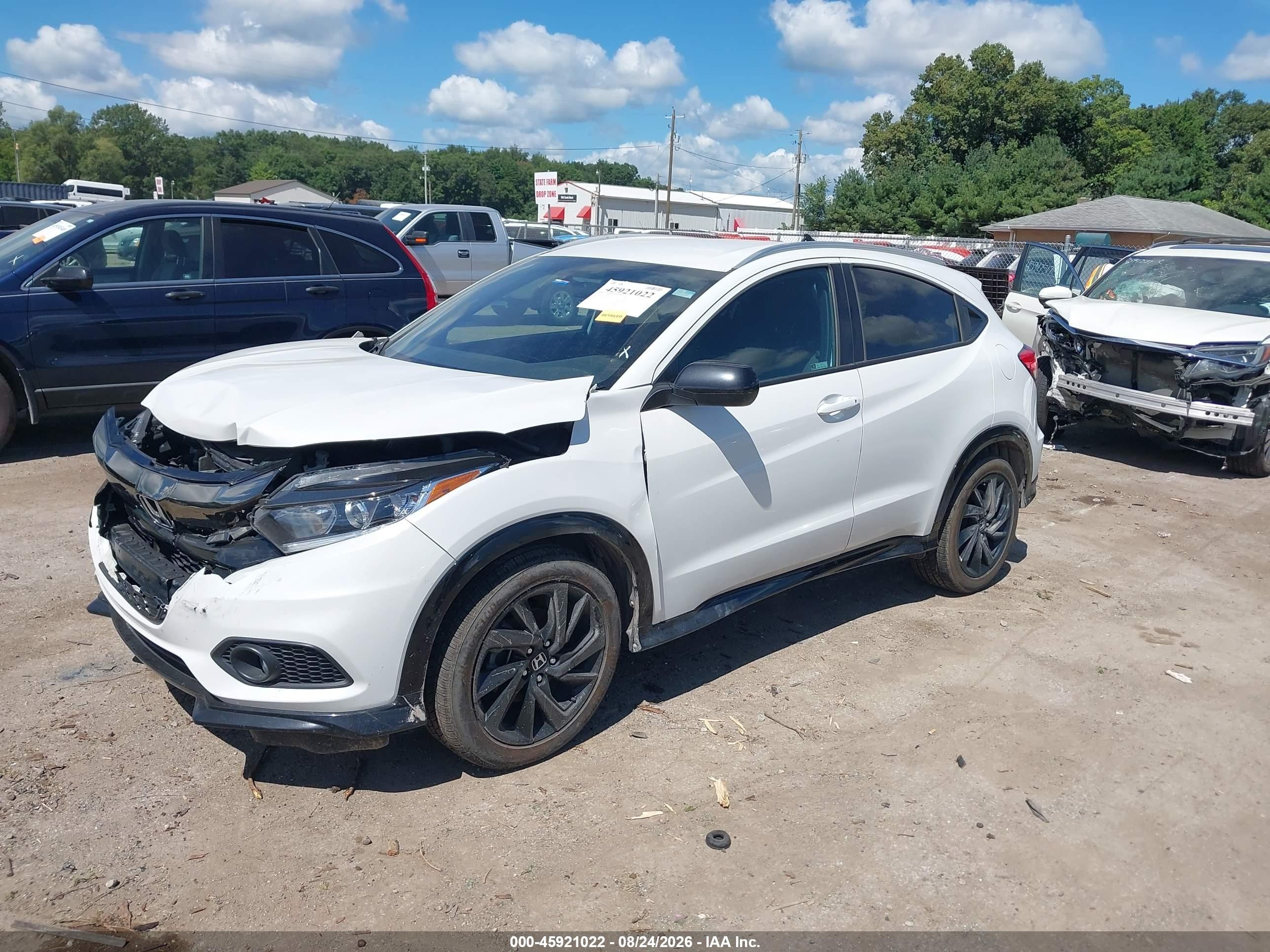 2021 Honda Hr-v Awd Sport White vin: 3CZRU6H1XMM745282