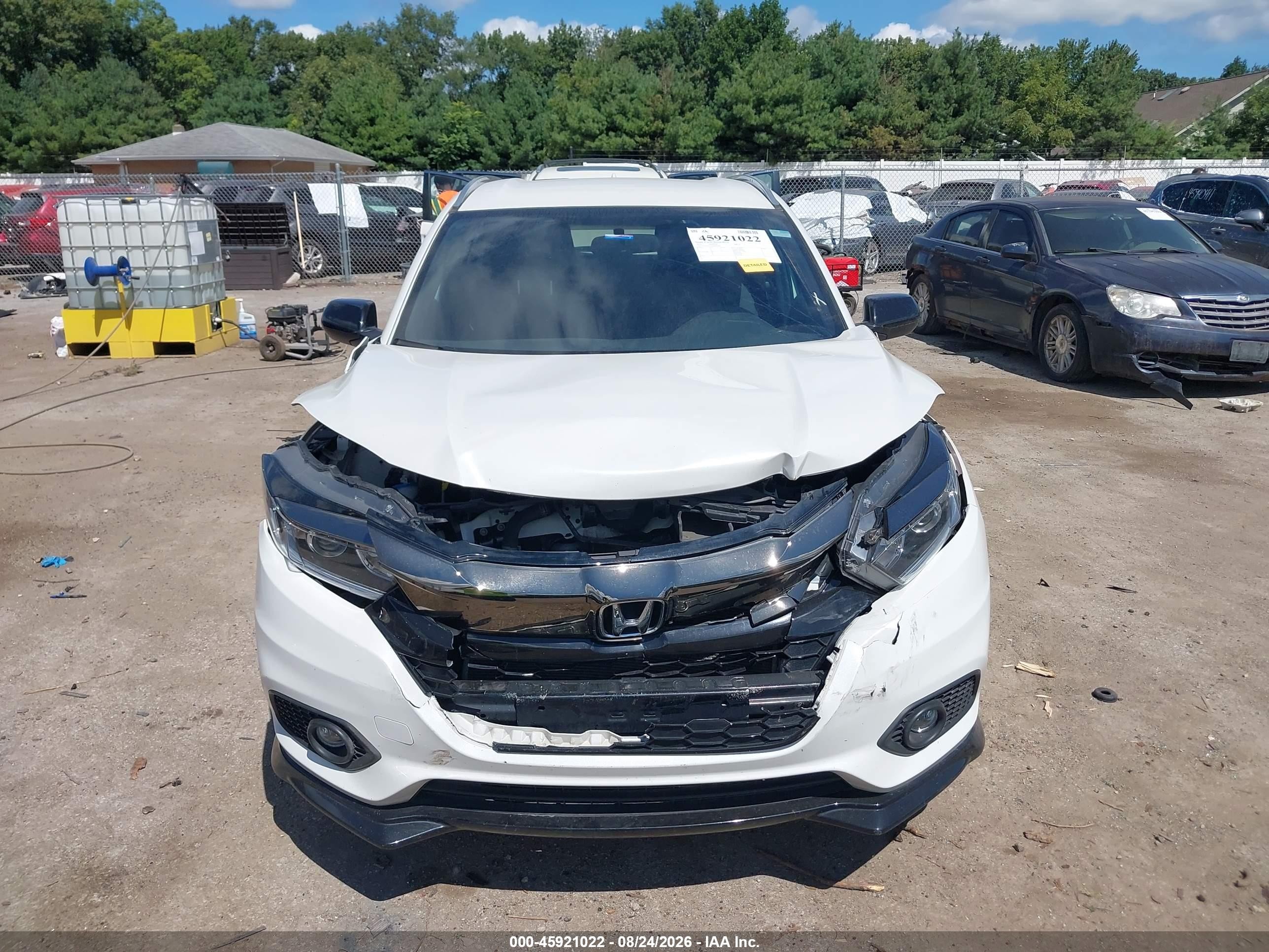 2021 Honda Hr-v Awd Sport White vin: 3CZRU6H1XMM745282