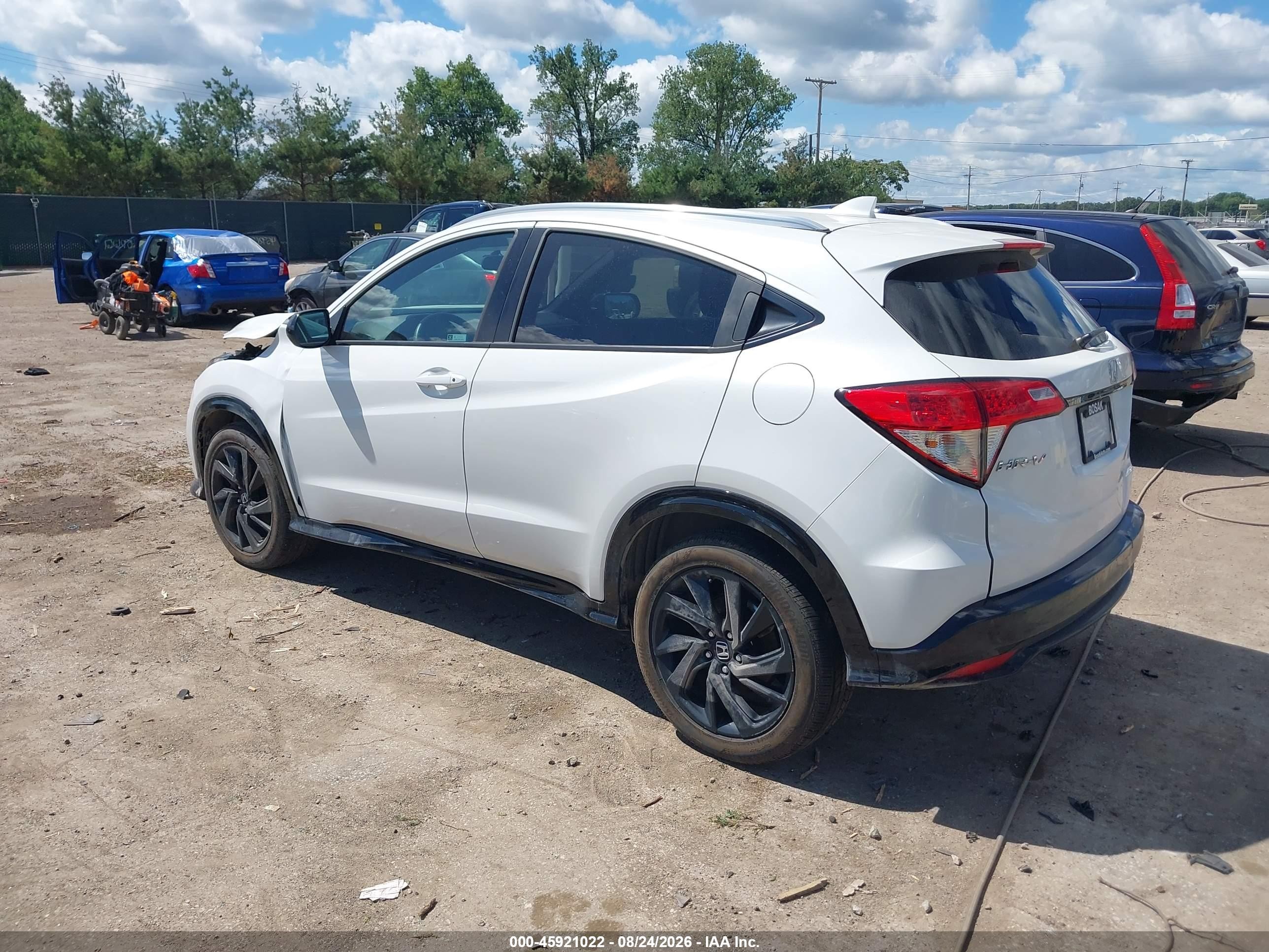 2021 Honda Hr-v Awd Sport White vin: 3CZRU6H1XMM745282
