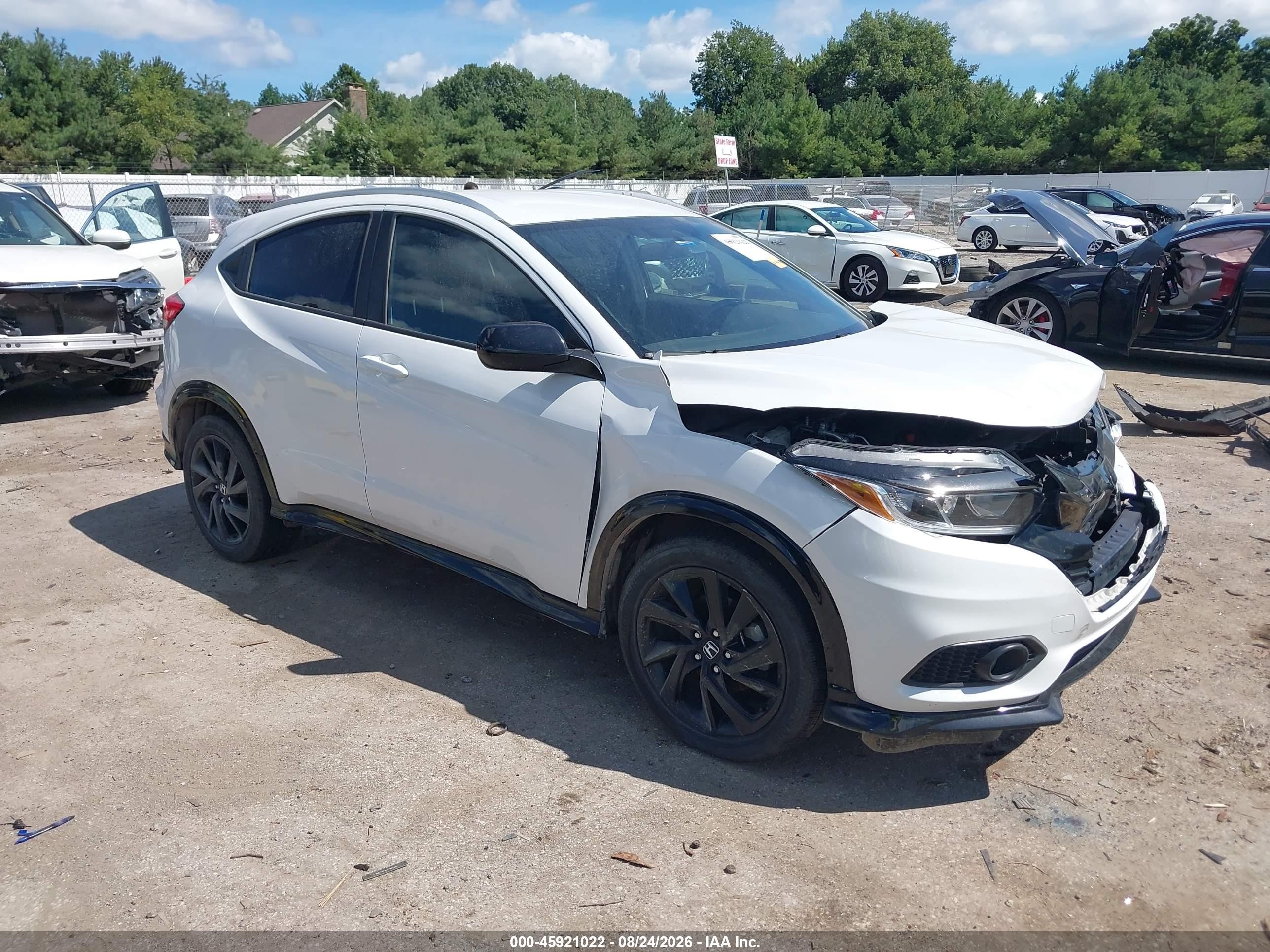 2021 Honda Hr-v Awd Sport White vin: 3CZRU6H1XMM745282
