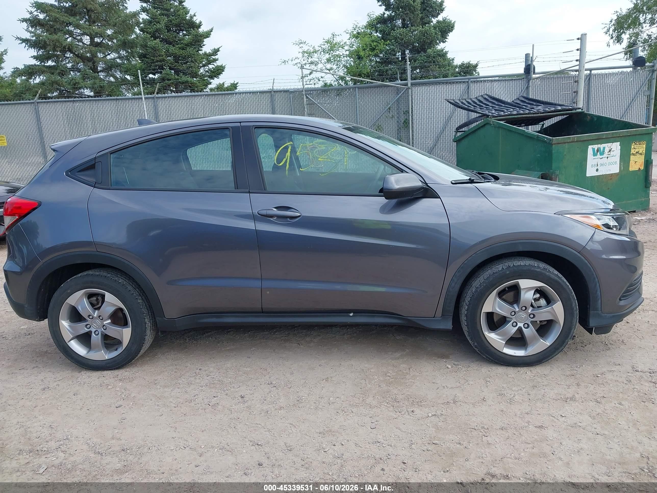2022 Honda Hr-v Awd Lx Серый vin: 3CZRU6H33NM717889