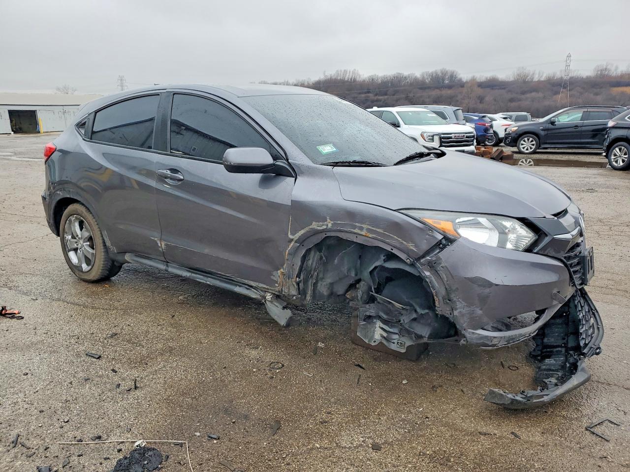 2017 Honda Hr-v Lx Серый vin: 3CZRU6H34HG700263