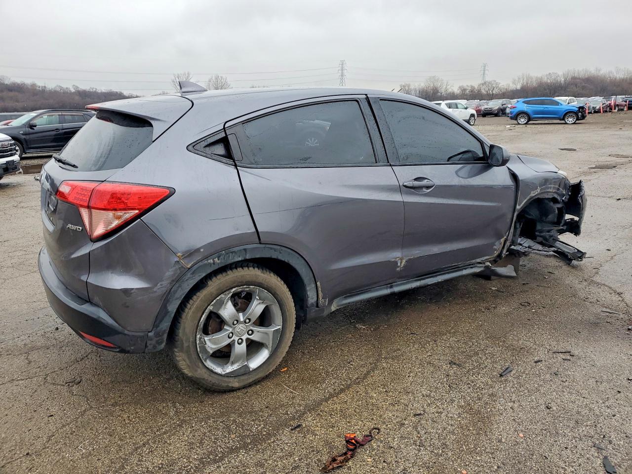 2017 Honda Hr-v Lx Серый vin: 3CZRU6H34HG700263