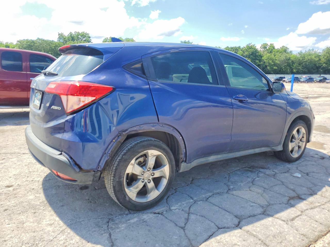 2017 Honda Hr-v Lx Blue vin: 3CZRU6H34HG708797