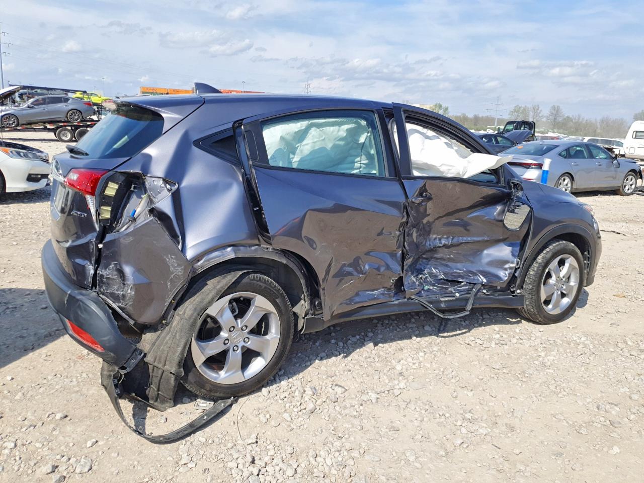 2022 Honda Hr-v Lx Charcoal vin: 3CZRU6H34NM714029