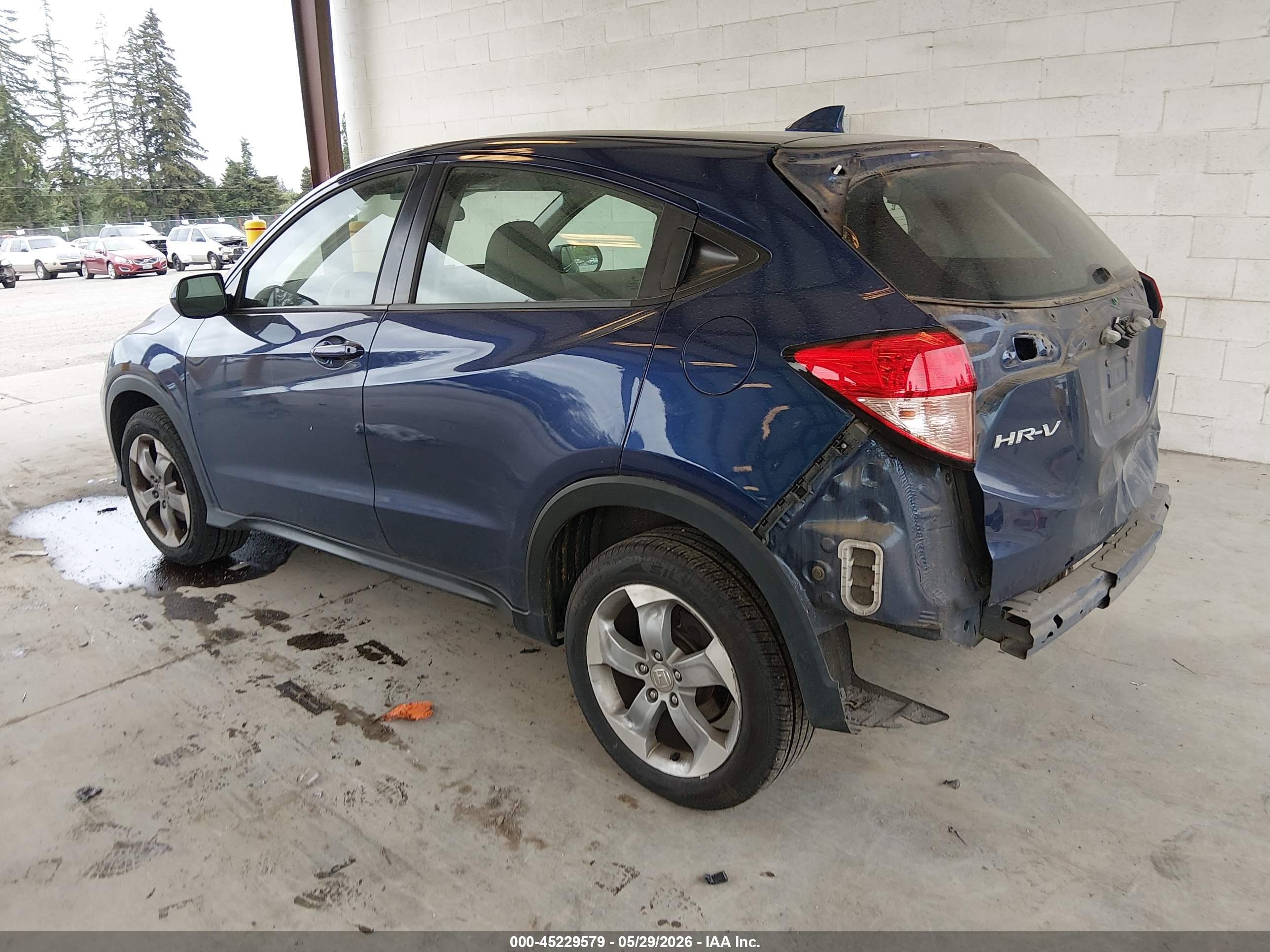 2017 Honda Hr-v Lx Синий vin: 3CZRU6H35HG700143