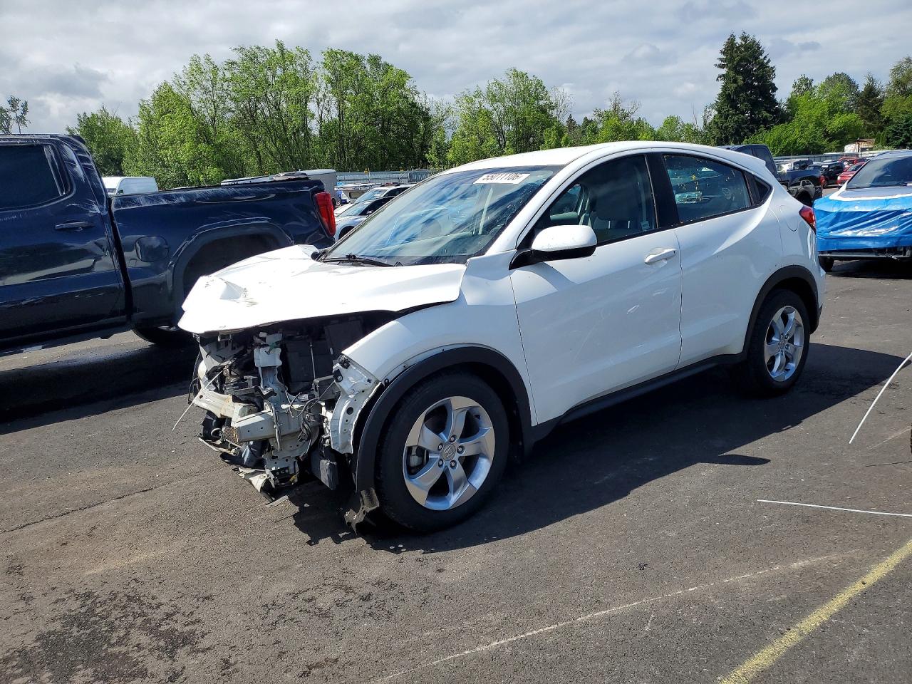 2016 Honda Hr-v Lx White vin: 3CZRU6H36GM713614