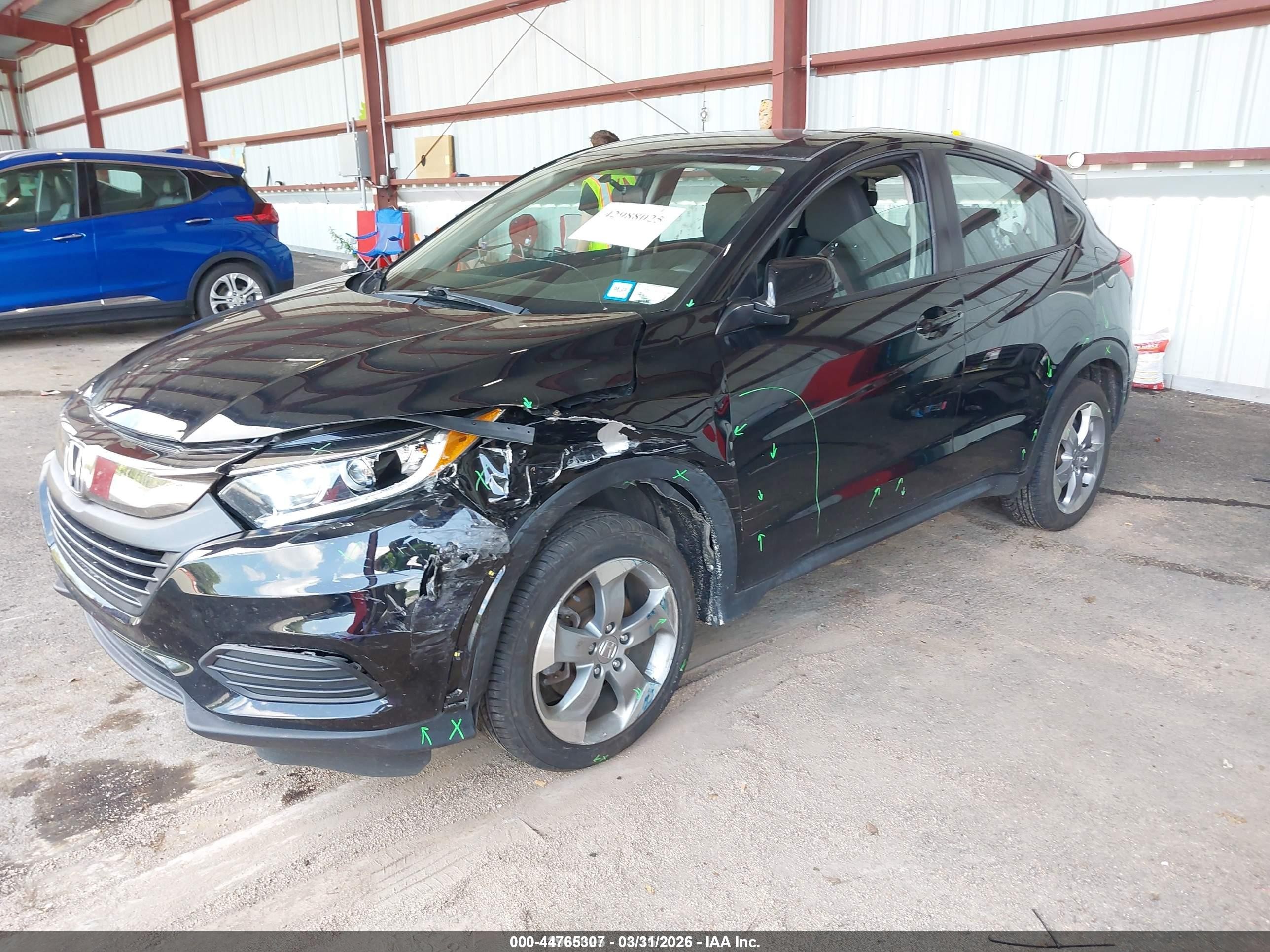 2020 Honda Hr-v Awd Lx Black vin: 3CZRU6H36LM726938