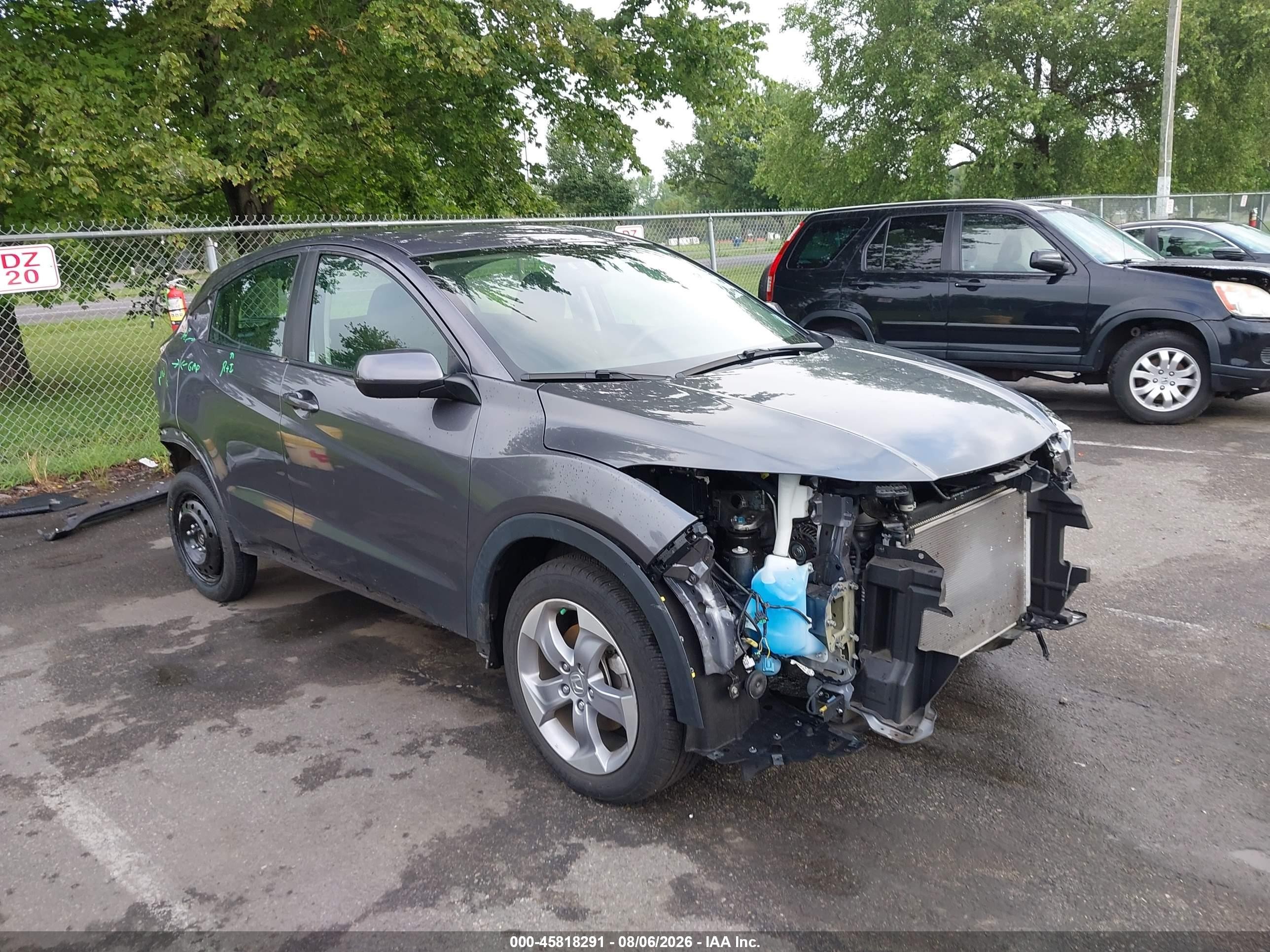 2022 Honda Hr-v Awd Lx Gray vin: 3CZRU6H36NM774488