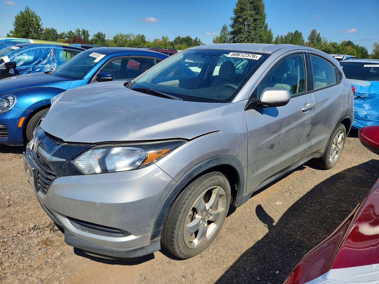2016 Honda Hr-v Lx Silver vin: 3CZRU6H37GM745228