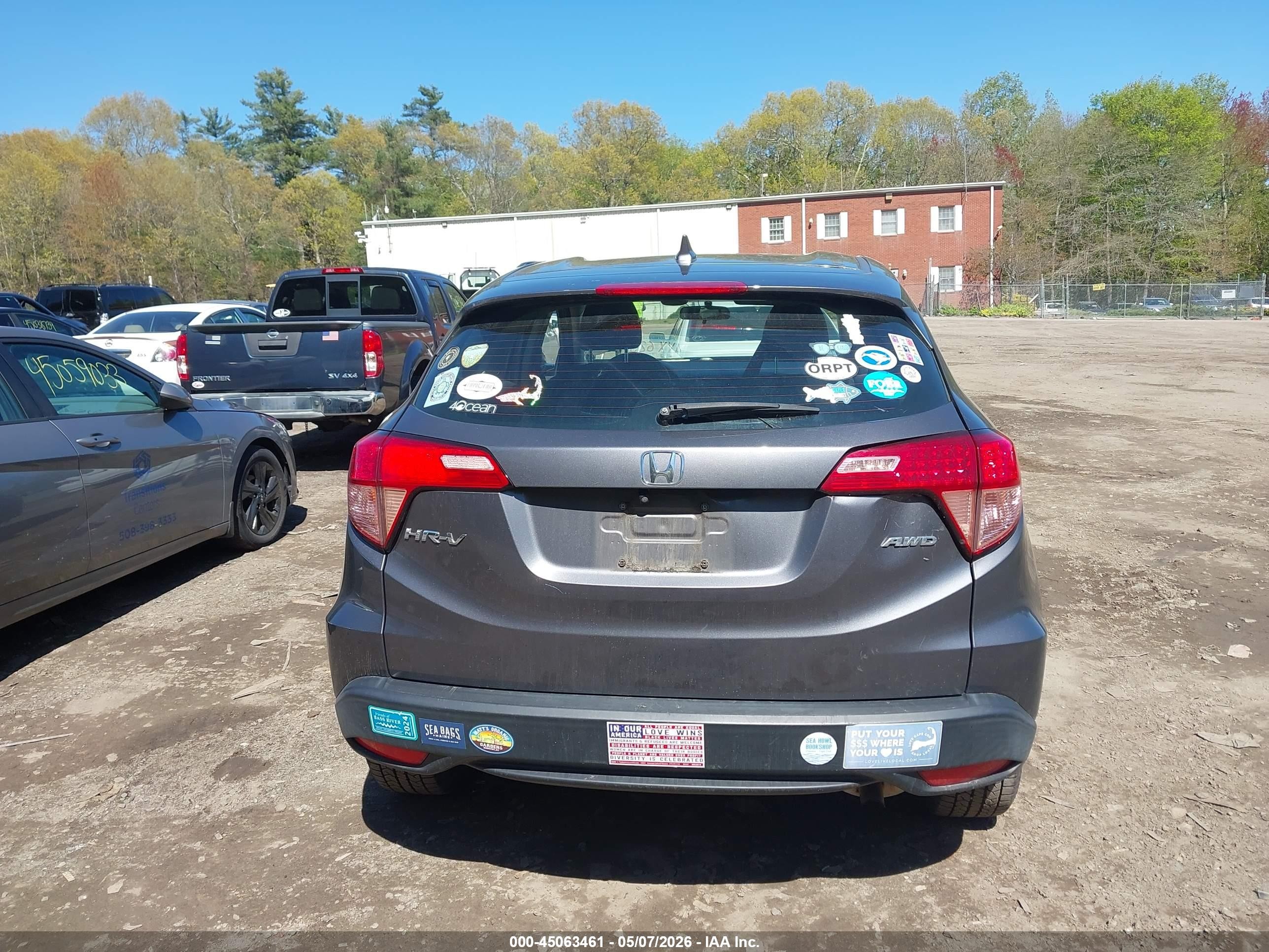 2016 Honda Hr-v Lx Gray vin: 3CZRU6H38GM752852