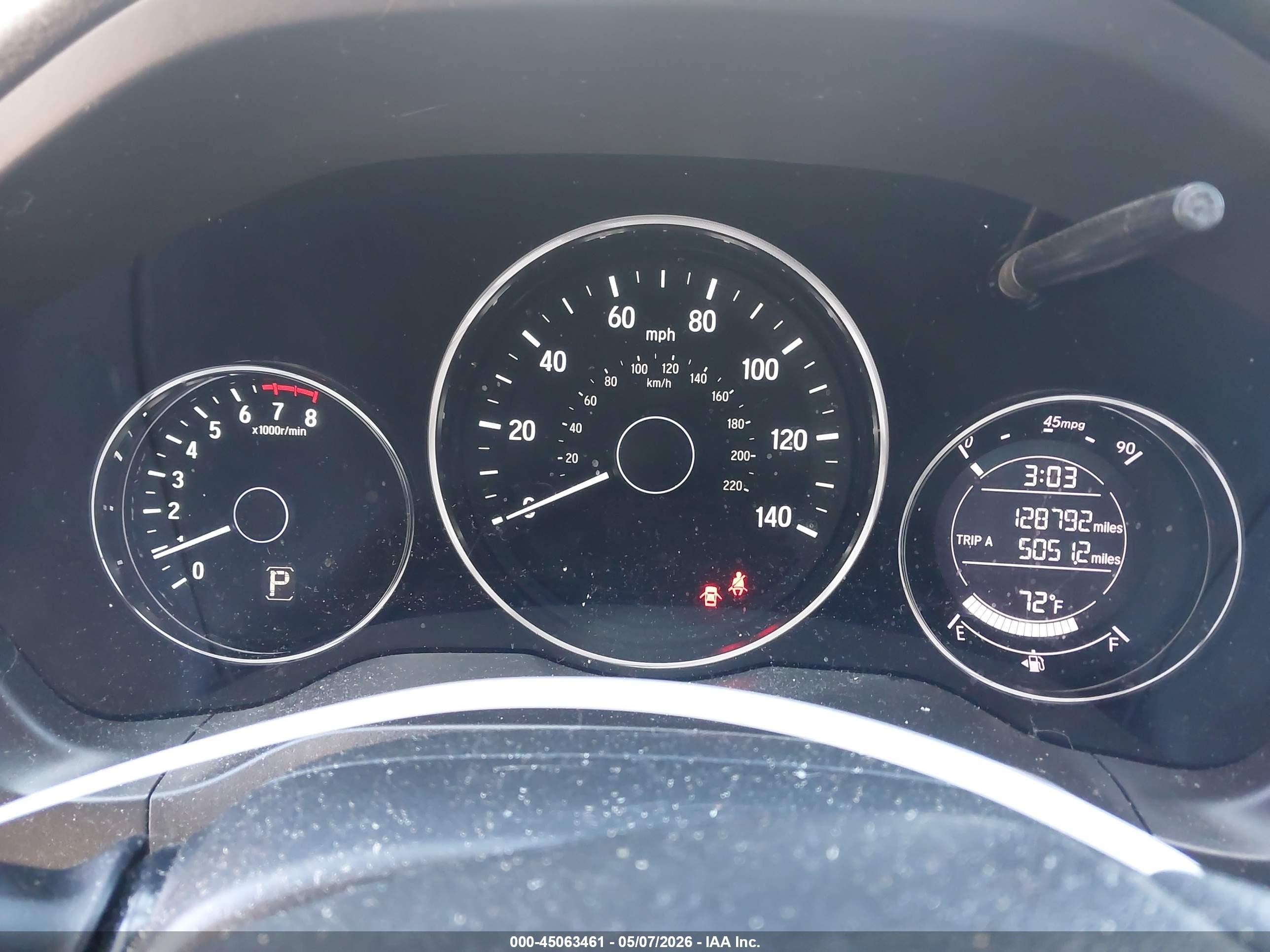 2016 Honda Hr-v Lx Gray vin: 3CZRU6H38GM752852