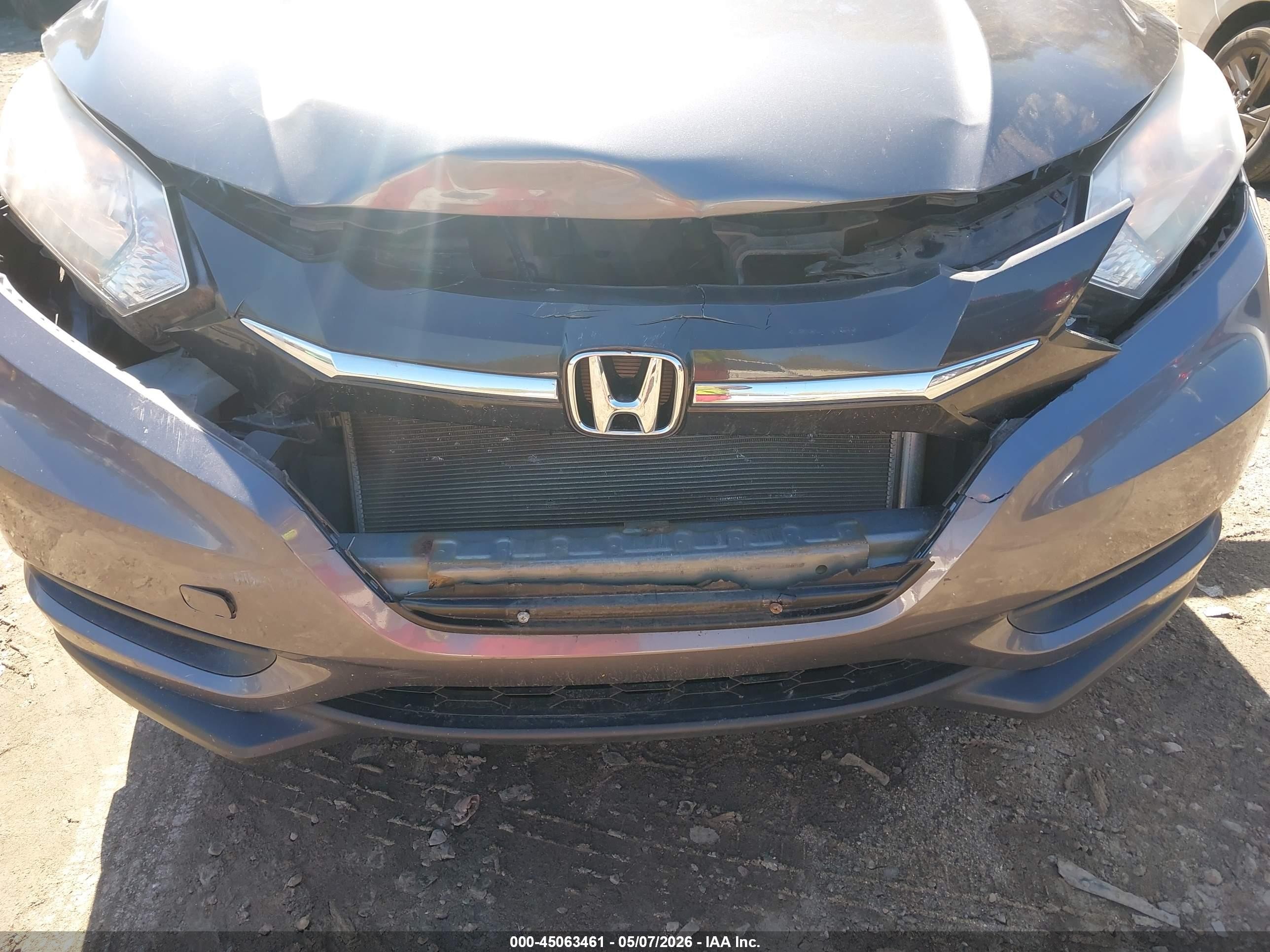 2016 Honda Hr-v Lx Gray vin: 3CZRU6H38GM752852