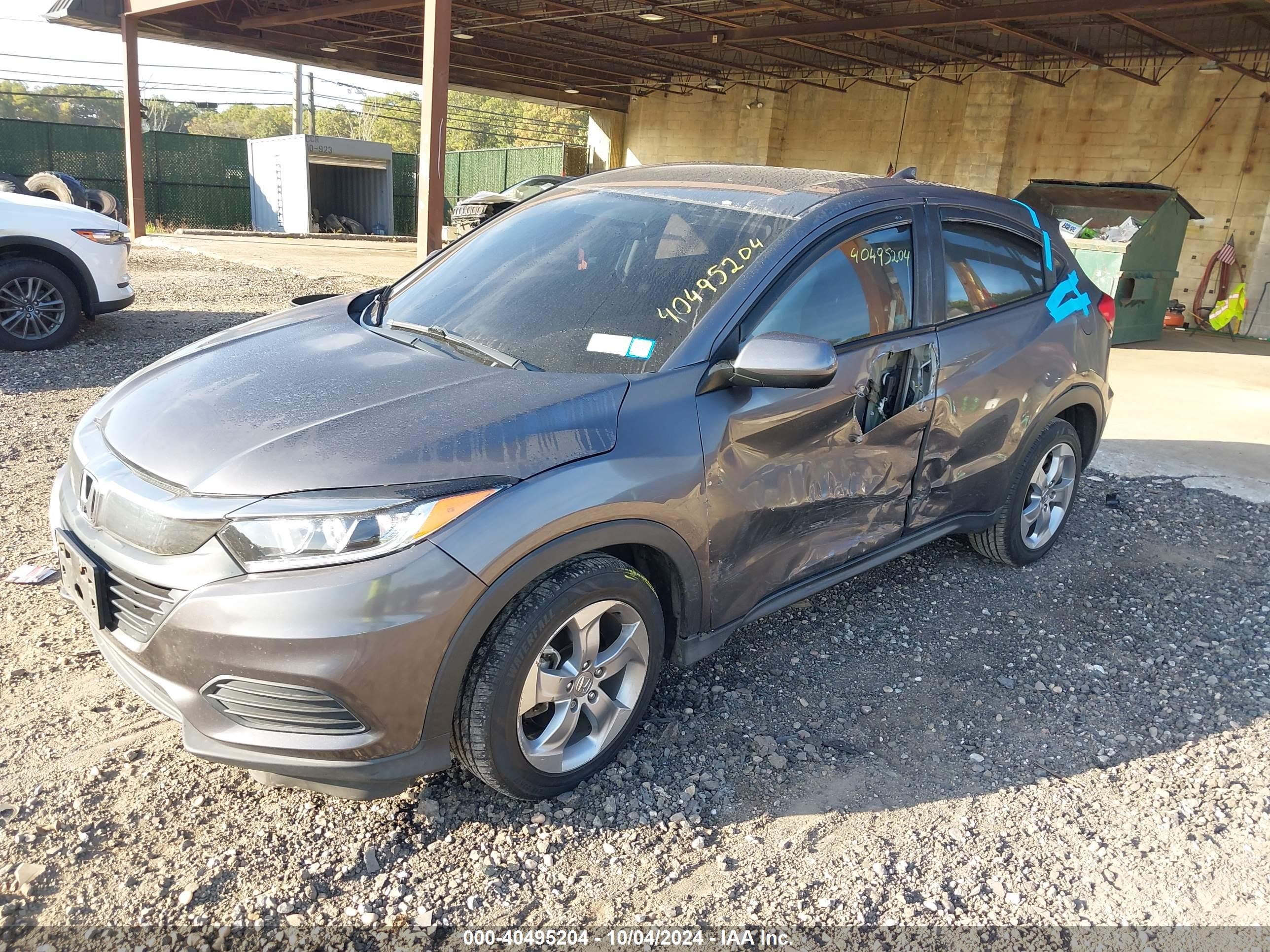 2019 Honda Hr-v Lx Gray vin: 3CZRU6H39KG707054