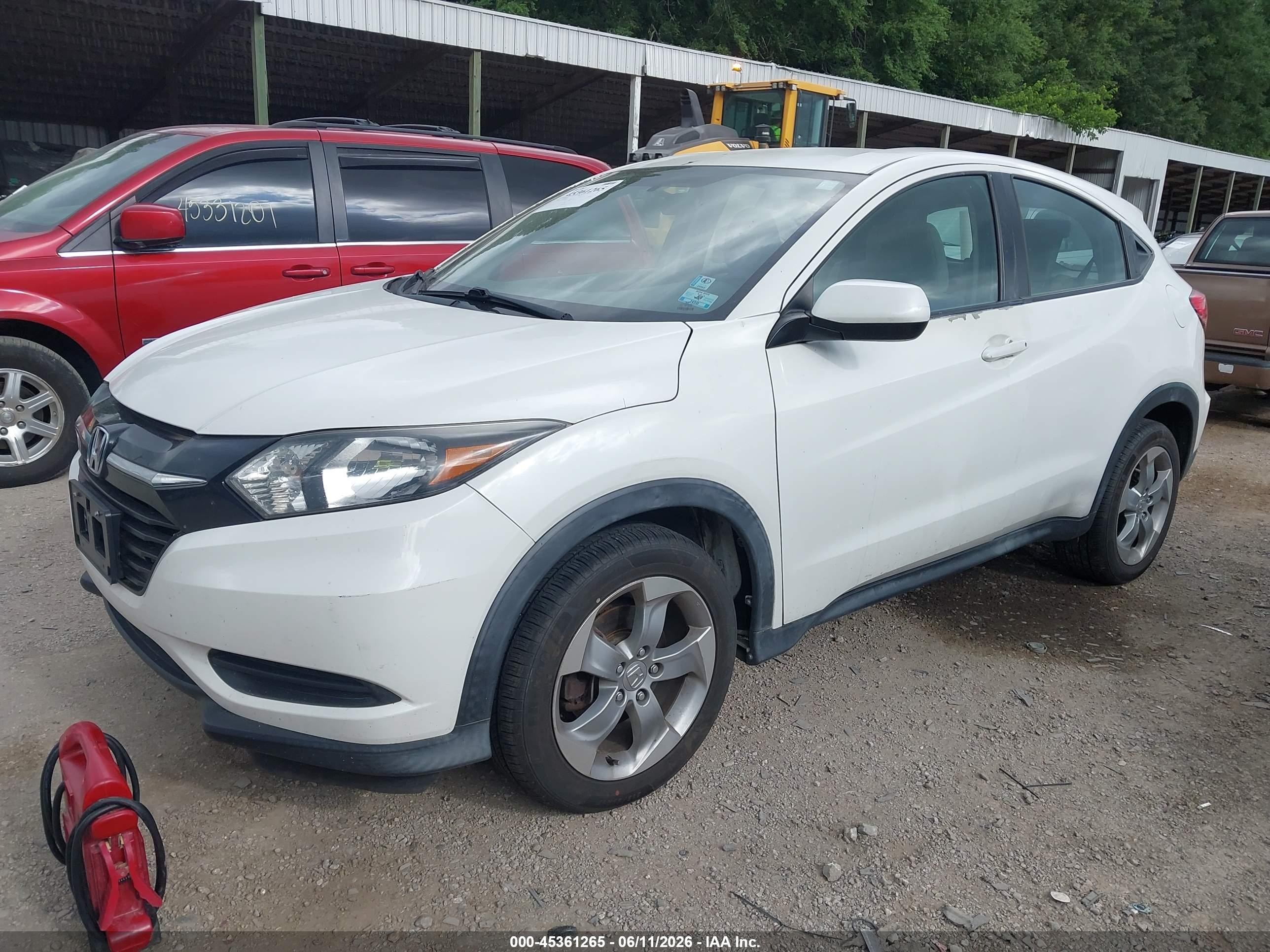 2016 Honda Hr-v Lx White vin: 3CZRU6H3XGM763853