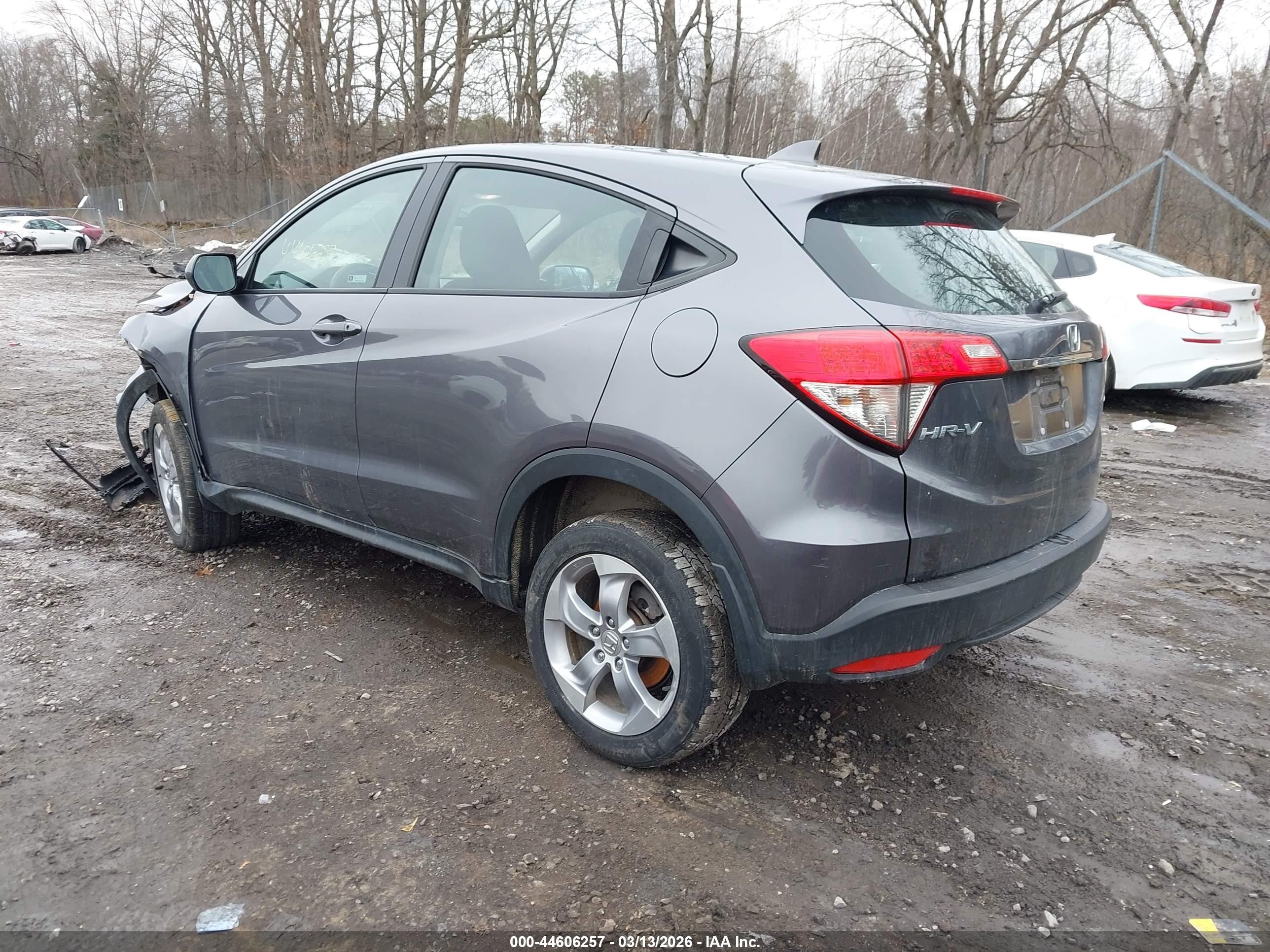 2019 Honda Hr-v Lx Gray vin: 3CZRU6H3XKG734683