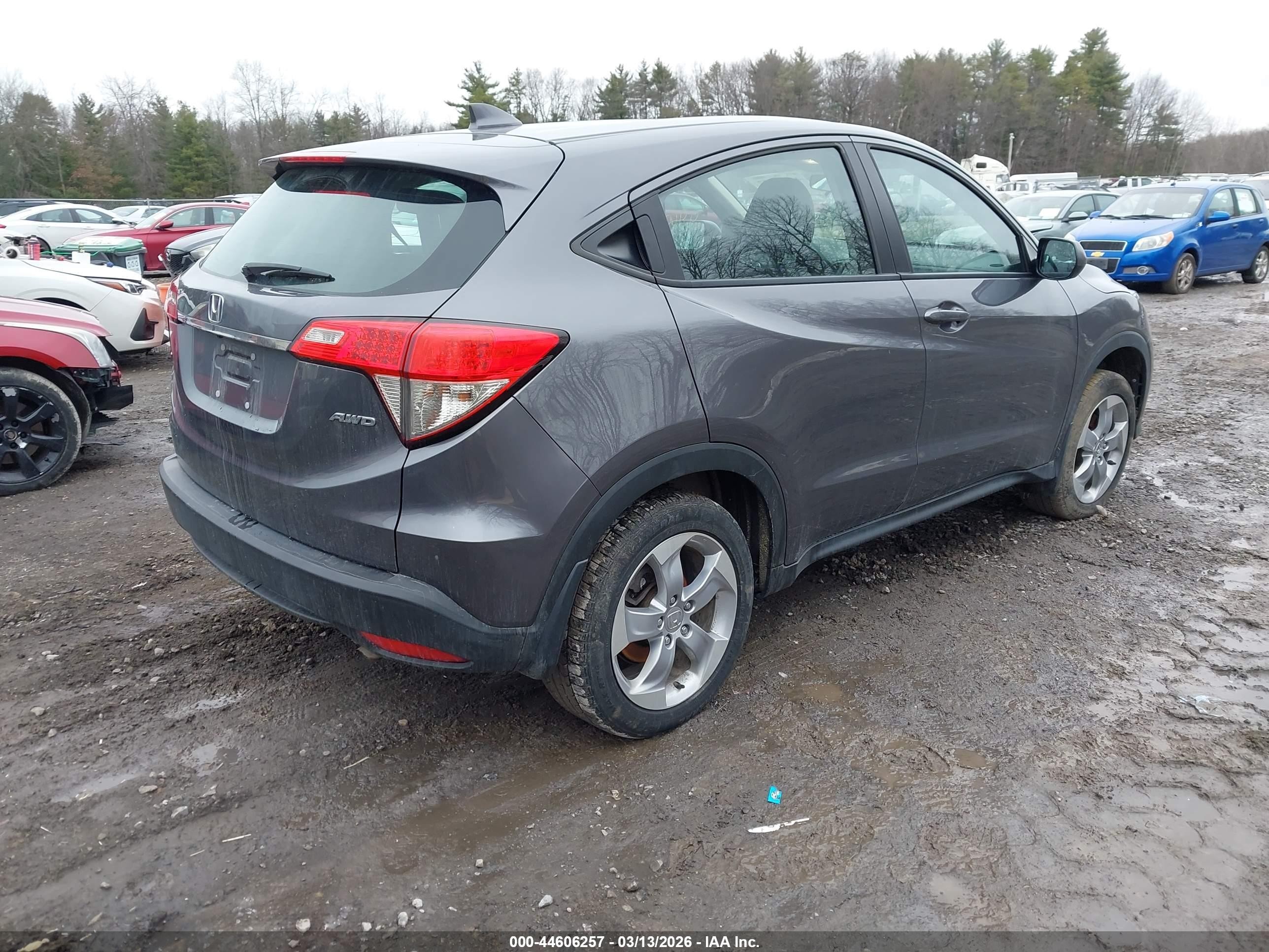 2019 Honda Hr-v Lx Gray vin: 3CZRU6H3XKG734683
