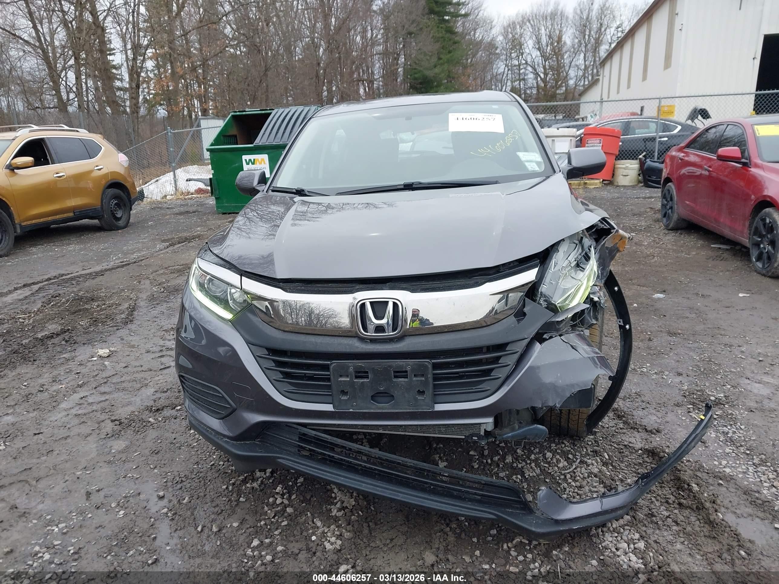 2019 Honda Hr-v Lx Gray vin: 3CZRU6H3XKG734683