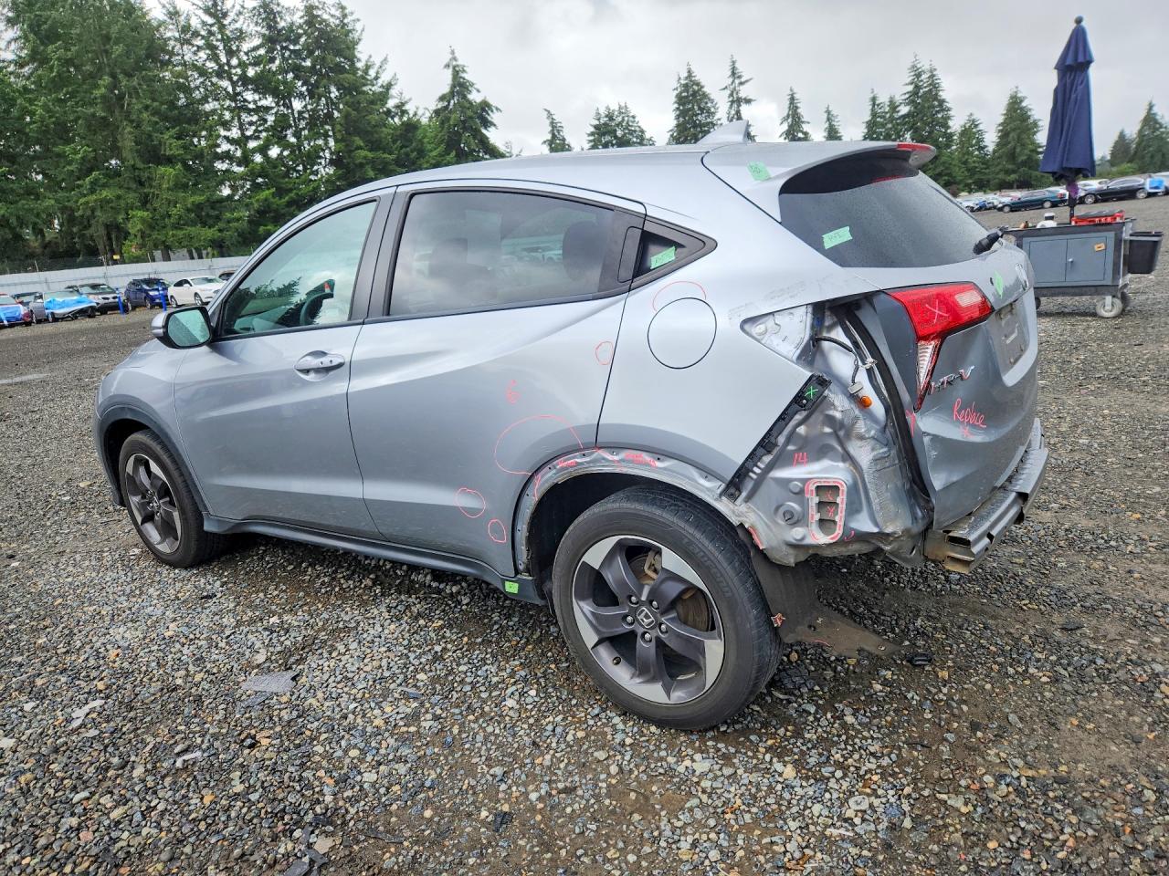 2018 Honda Hr-v Ex Silver vin: 3CZRU6H50JG727855