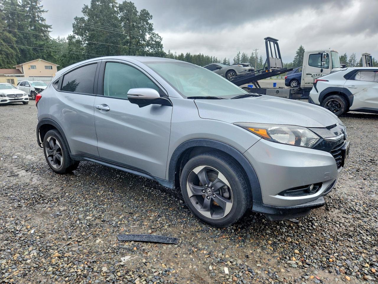 2018 Honda Hr-v Ex Silver vin: 3CZRU6H50JG727855
