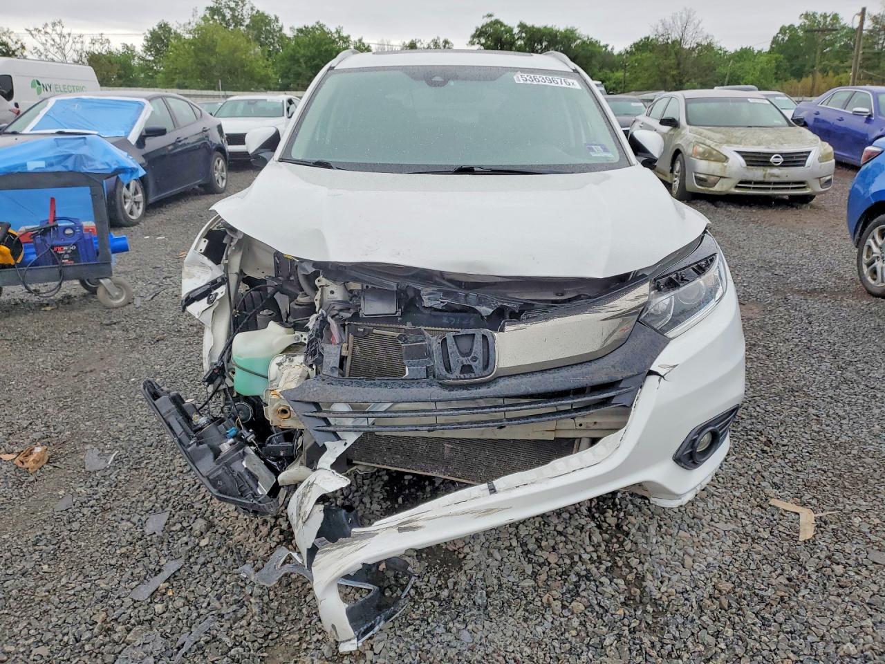 2019 Honda Hr-v Ex White vin: 3CZRU6H50KM735280