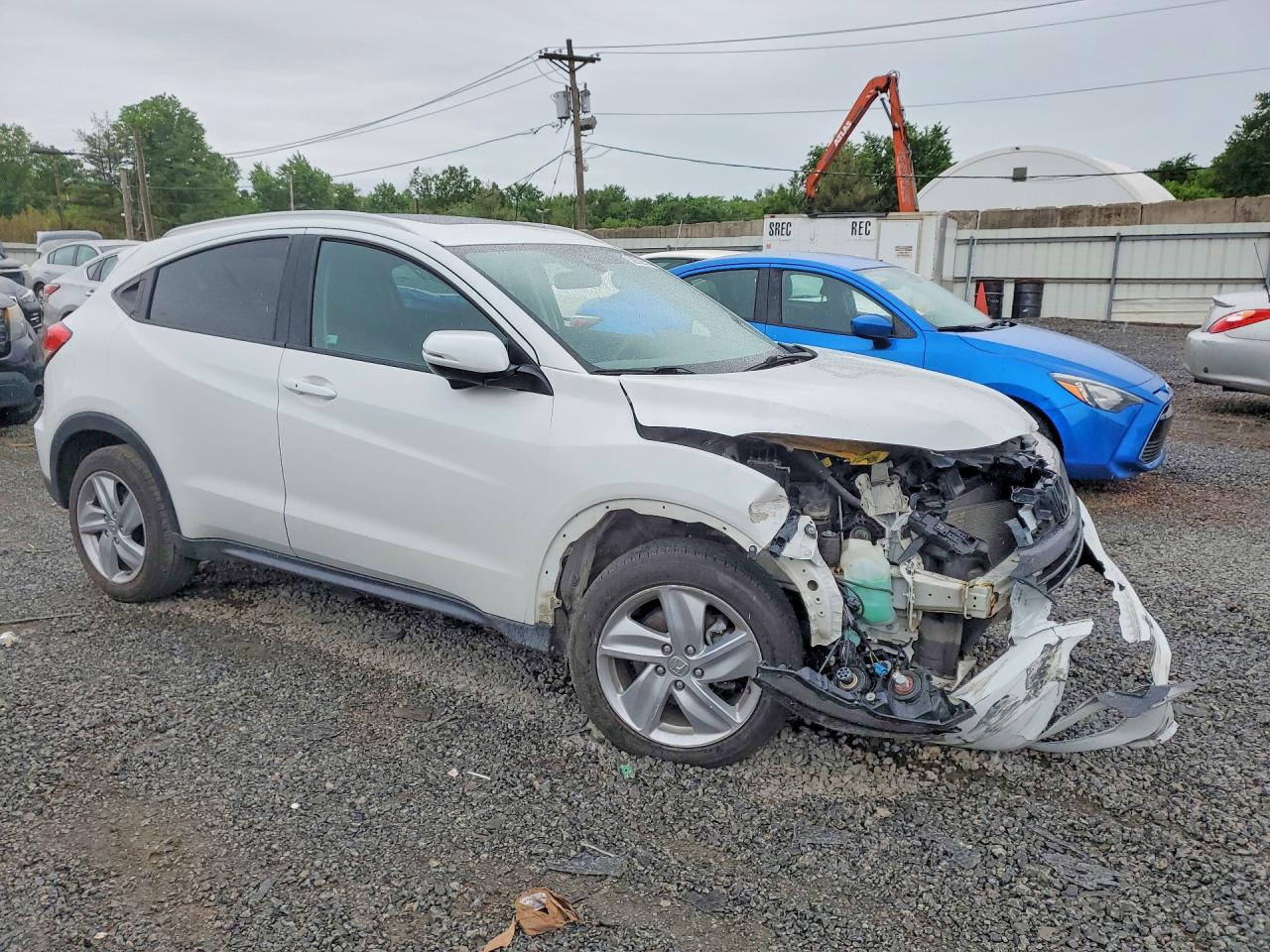 2019 Honda Hr-v Ex White vin: 3CZRU6H50KM735280