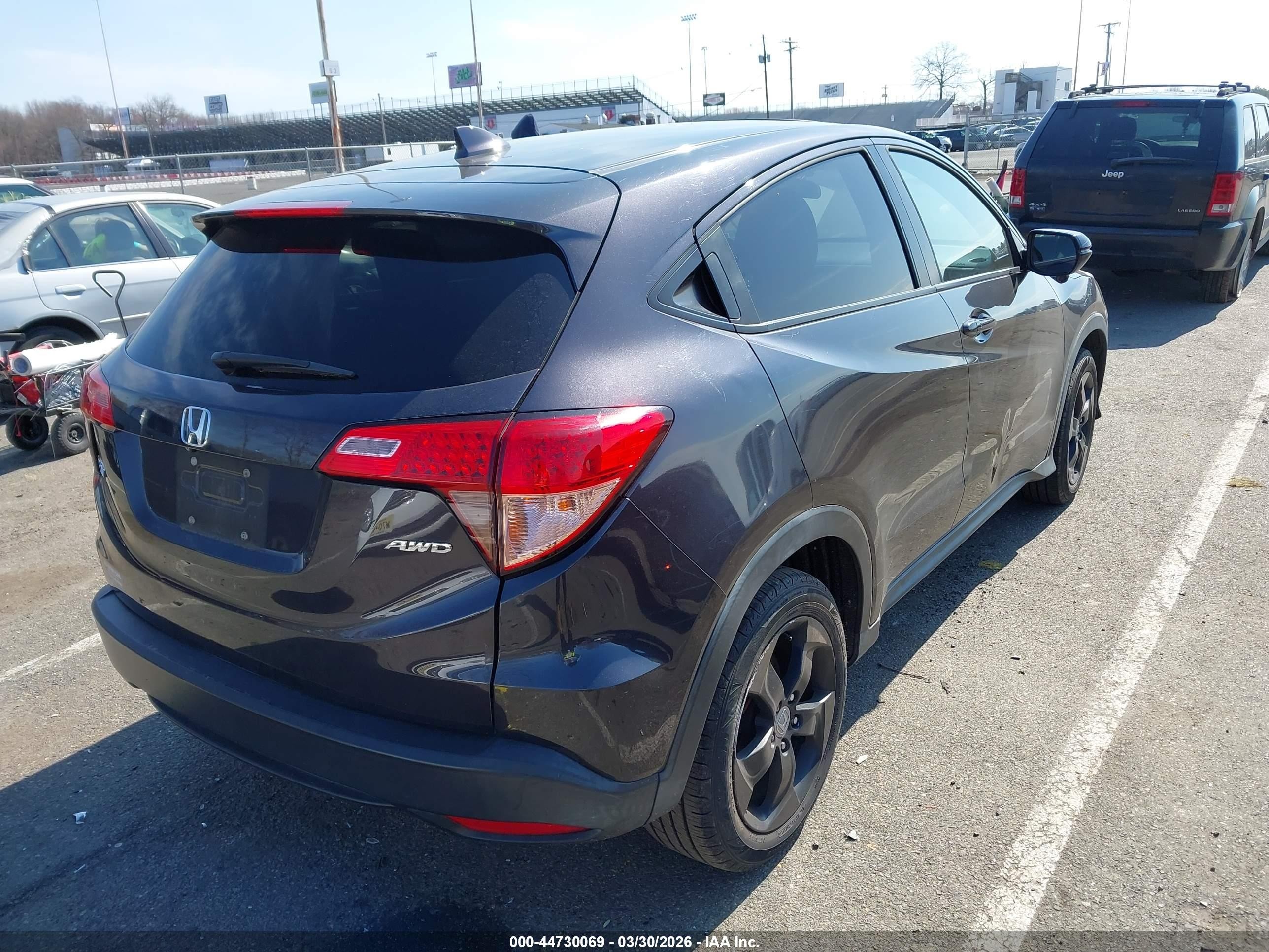 2016 Honda Hr-v Ex Черный vin: 3CZRU6H51GM743492