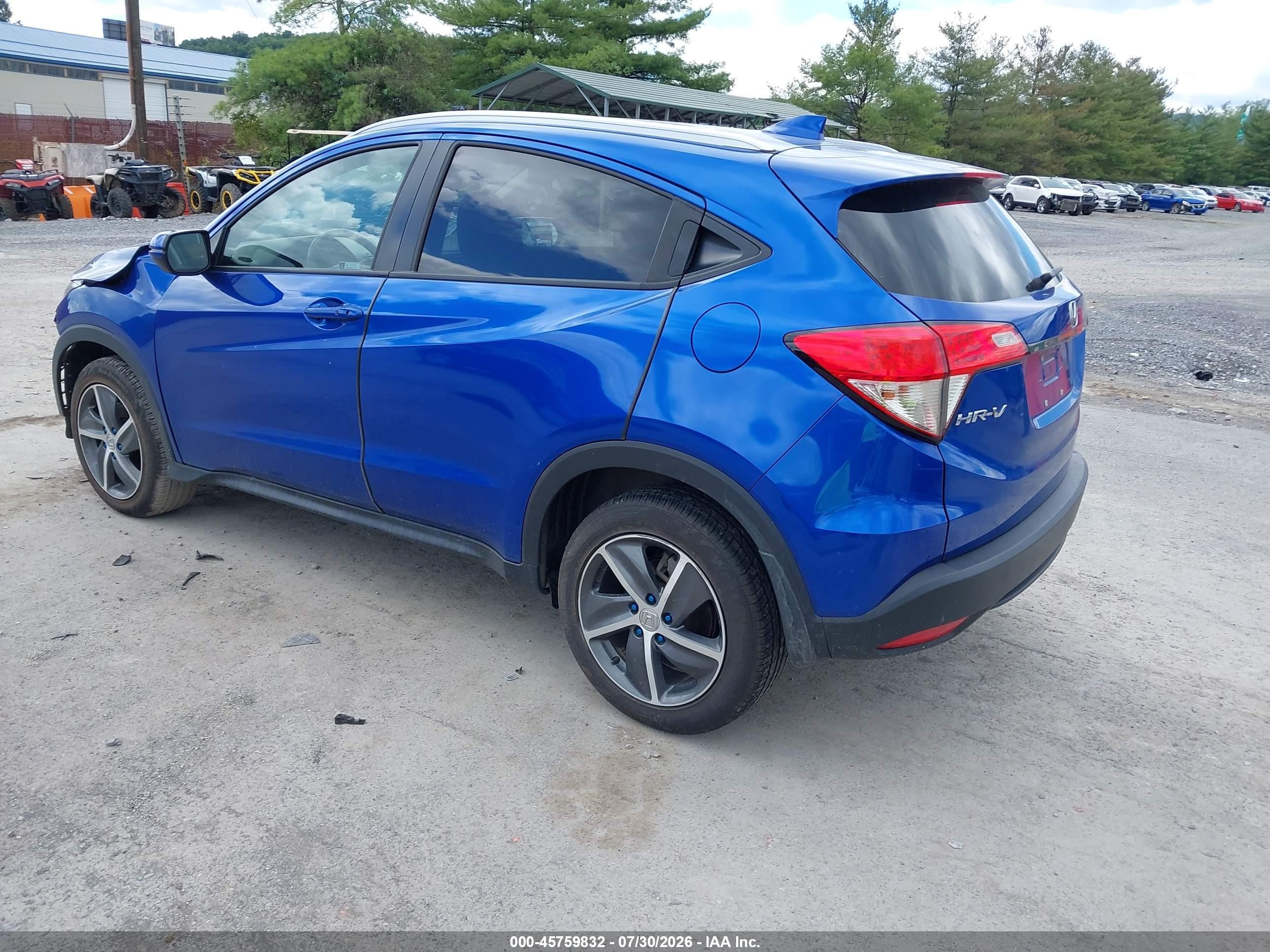 2022 Honda Hr-v Awd Ex Blue vin: 3CZRU6H51NM729301