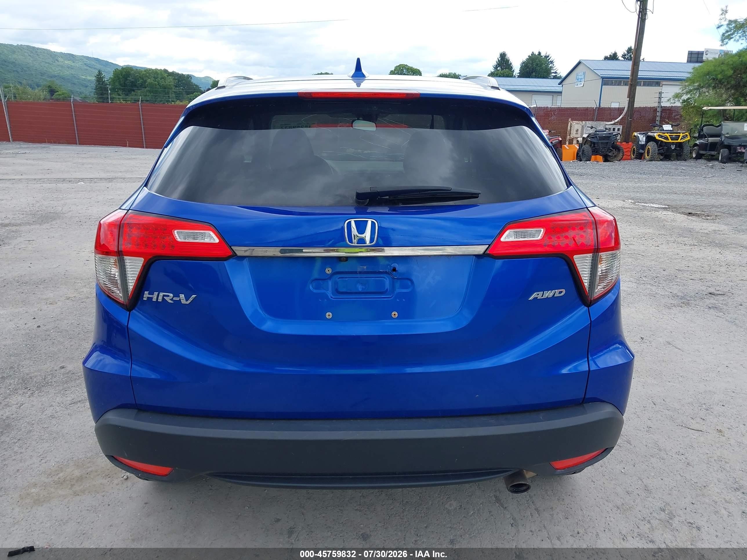 2022 Honda Hr-v Awd Ex Blue vin: 3CZRU6H51NM729301