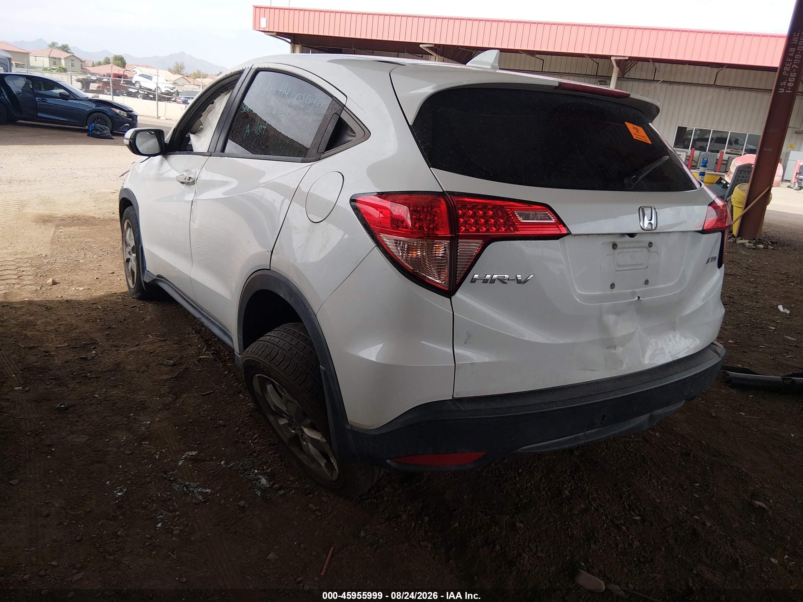 2016 Honda Hr-v Ex White vin: 3CZRU6H52GM743680