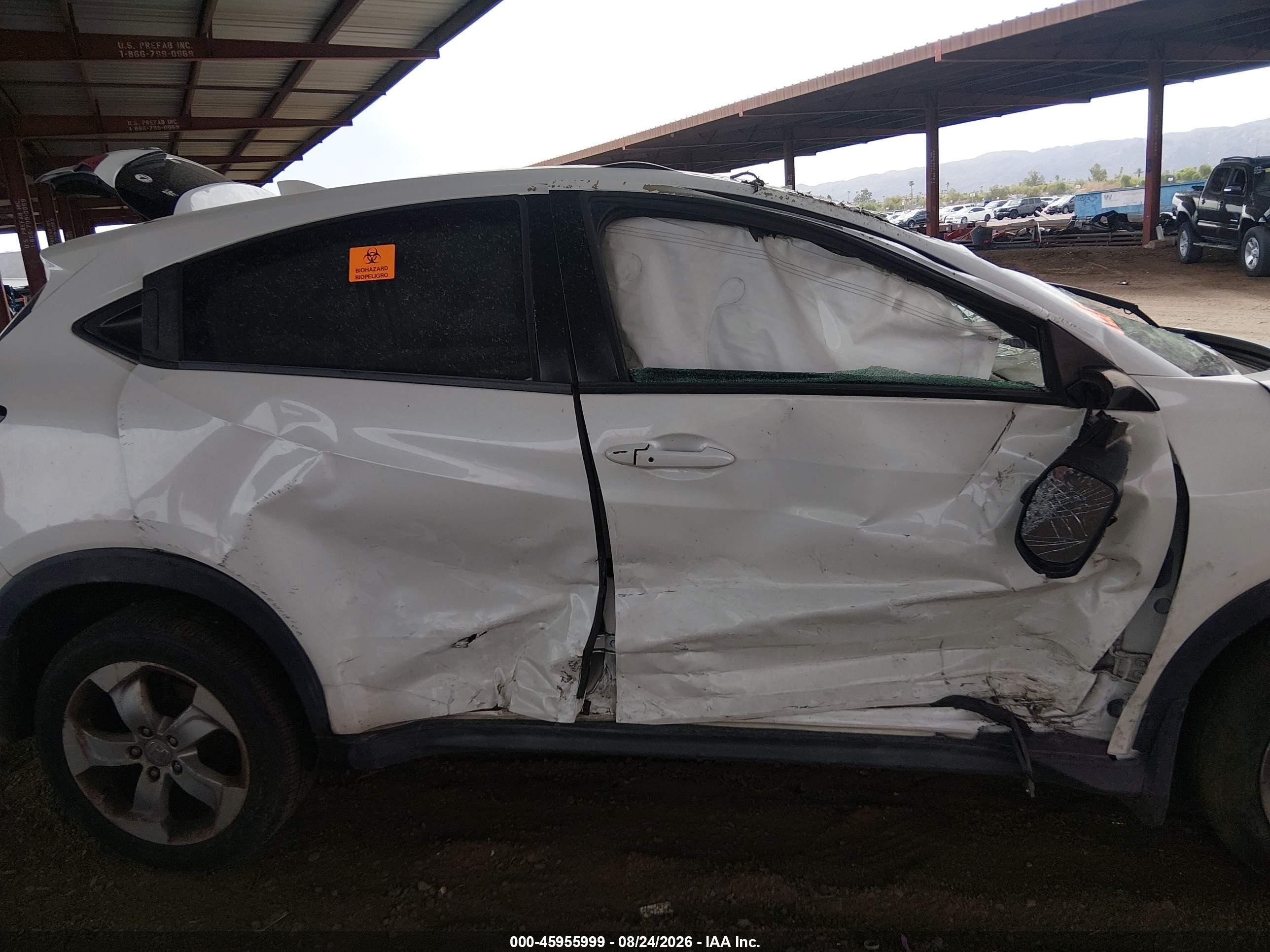 2016 Honda Hr-v Ex White vin: 3CZRU6H52GM743680