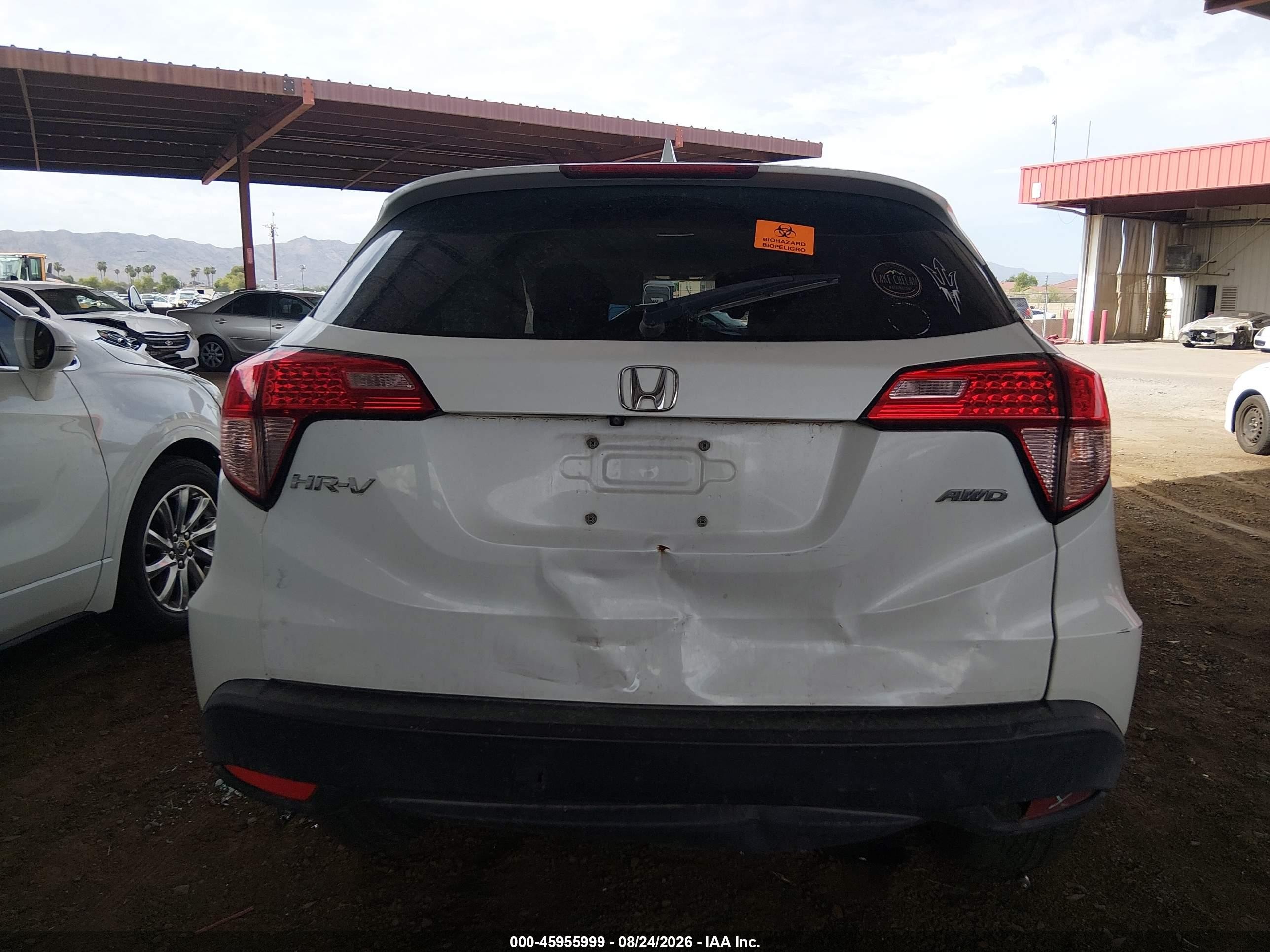 2016 Honda Hr-v Ex White vin: 3CZRU6H52GM743680