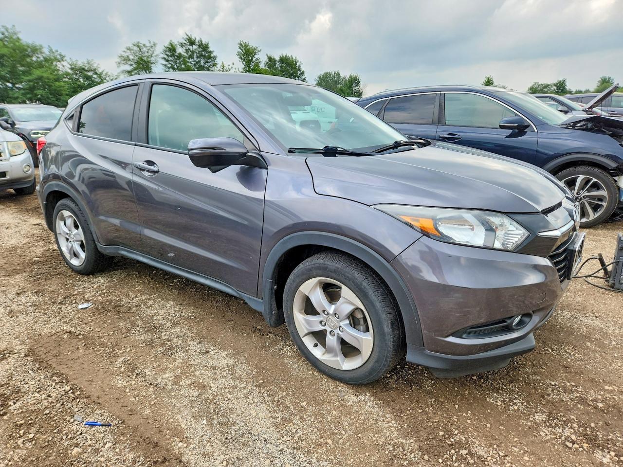2016 Honda Hr-v Ex Gray vin: 3CZRU6H52GM755165