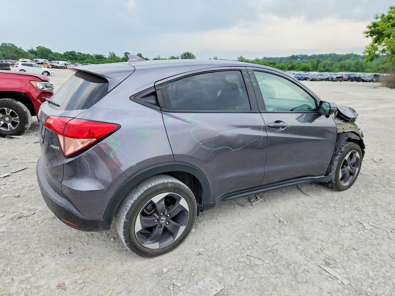 2018 Honda Hr-v Ex Gray vin: 3CZRU6H52JG703363