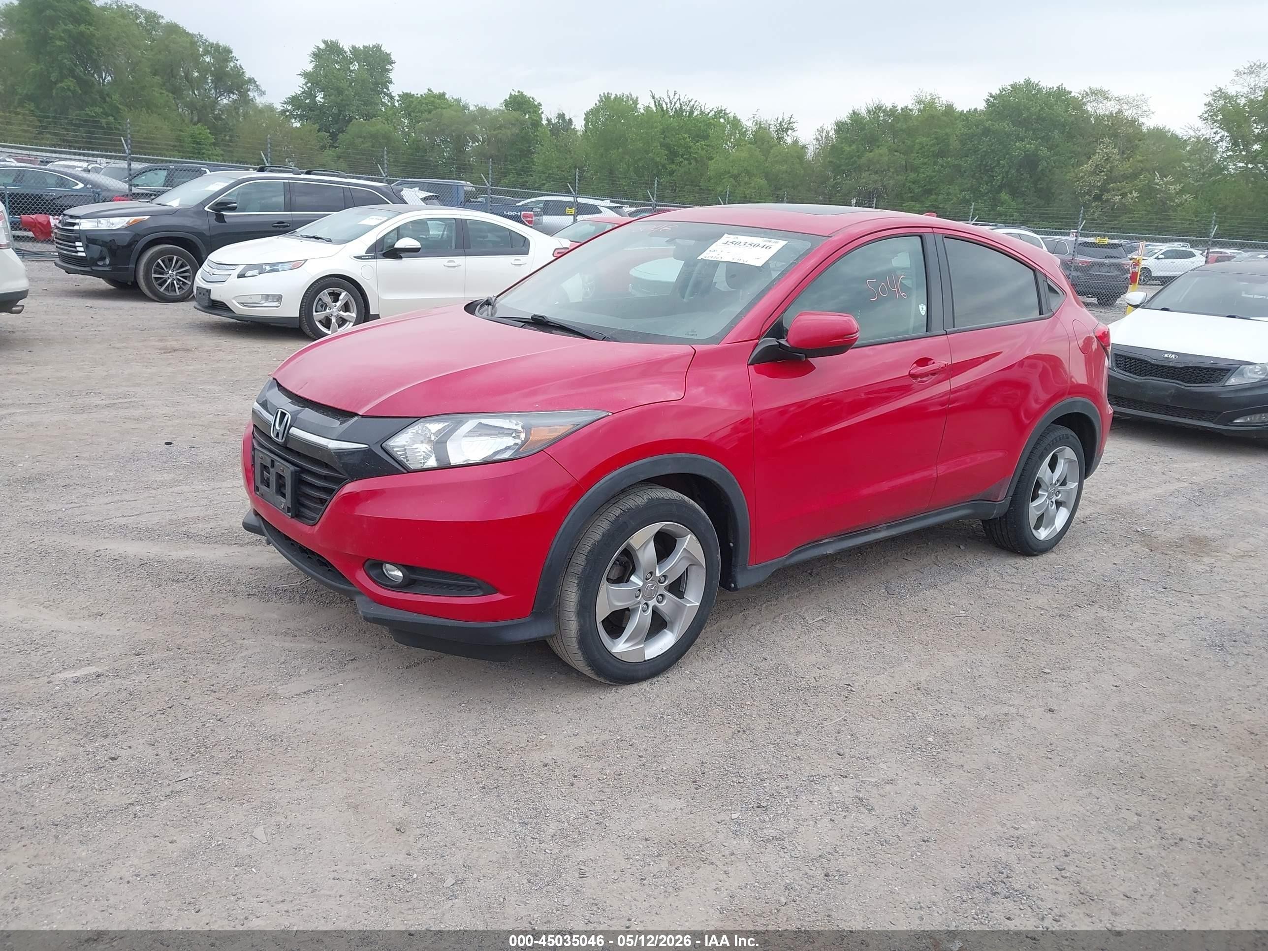 2016 Honda Hr-v Ex Красный vin: 3CZRU6H54GM716139