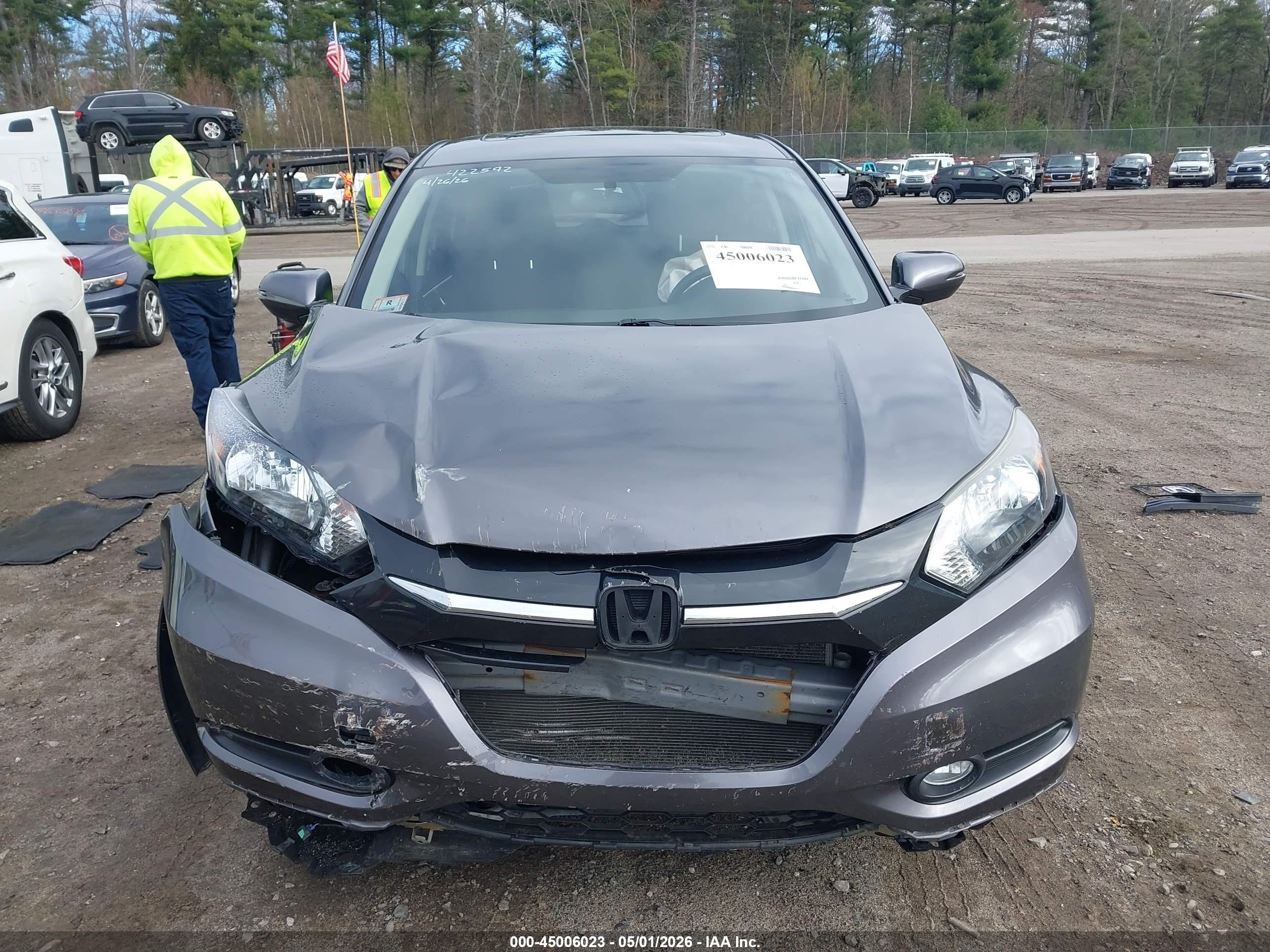 2018 Honda Hr-v Ex Gray vin: 3CZRU6H55JM711653