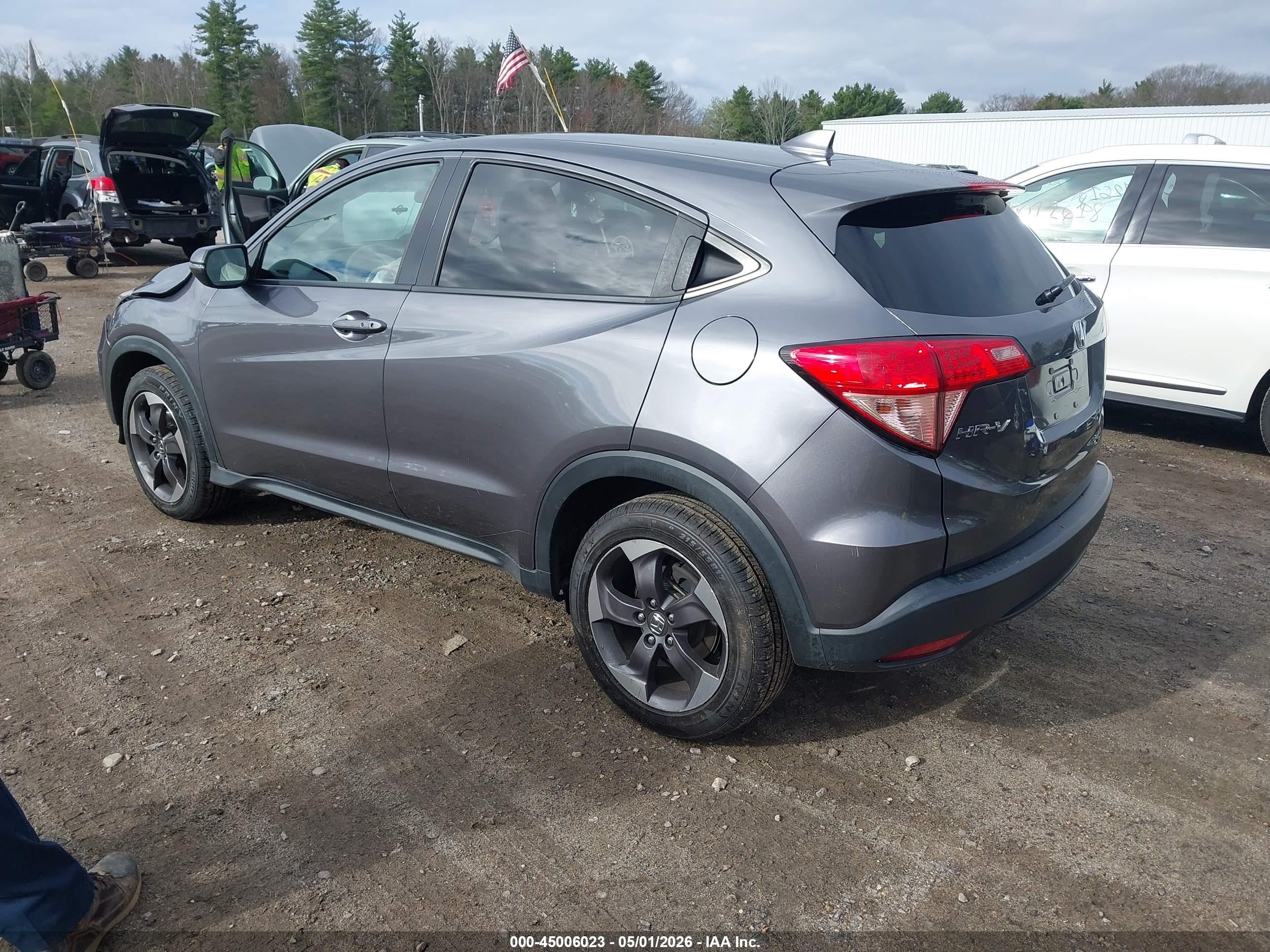 2018 Honda Hr-v Ex Gray vin: 3CZRU6H55JM711653