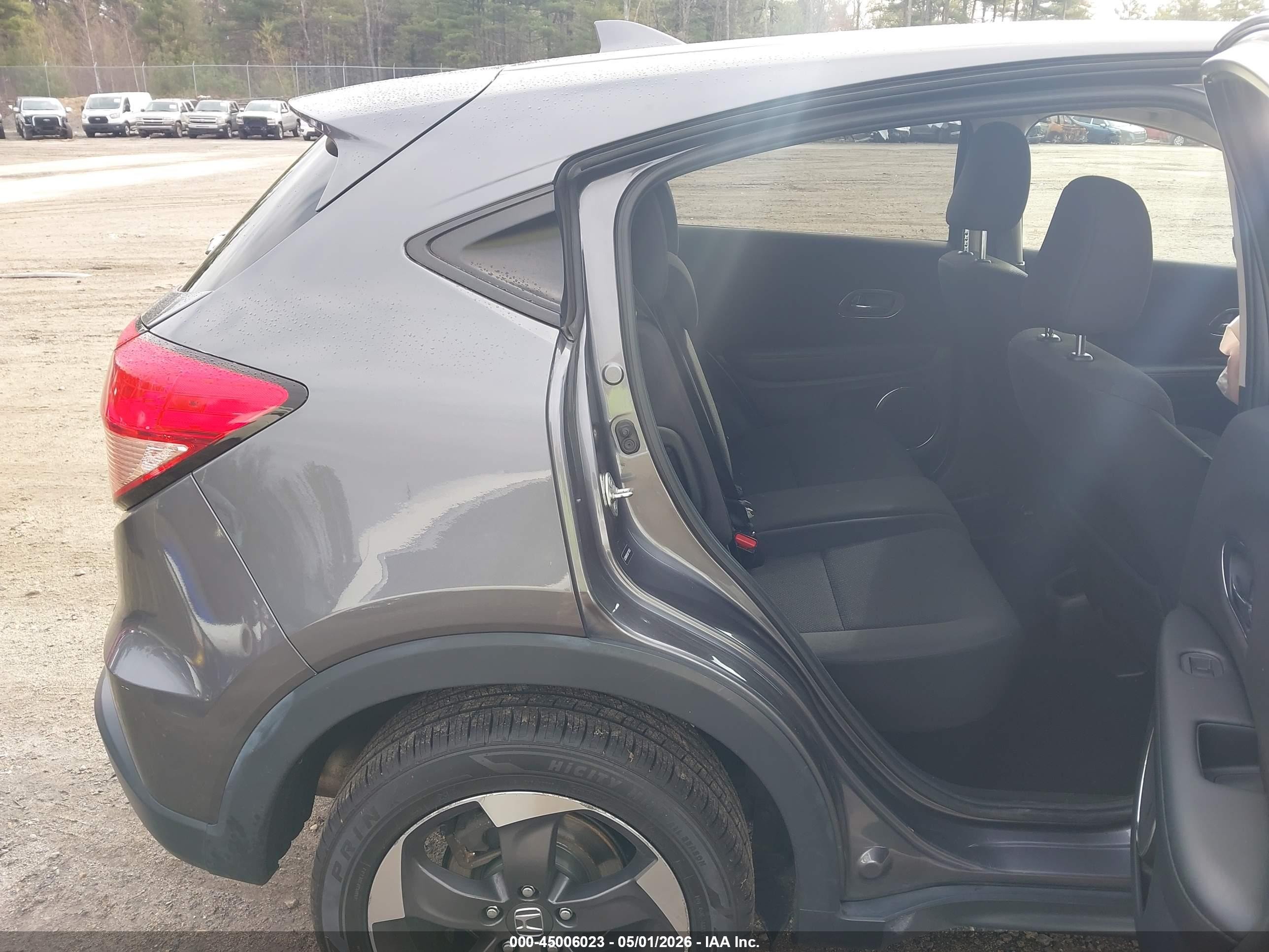 2018 Honda Hr-v Ex Gray vin: 3CZRU6H55JM711653