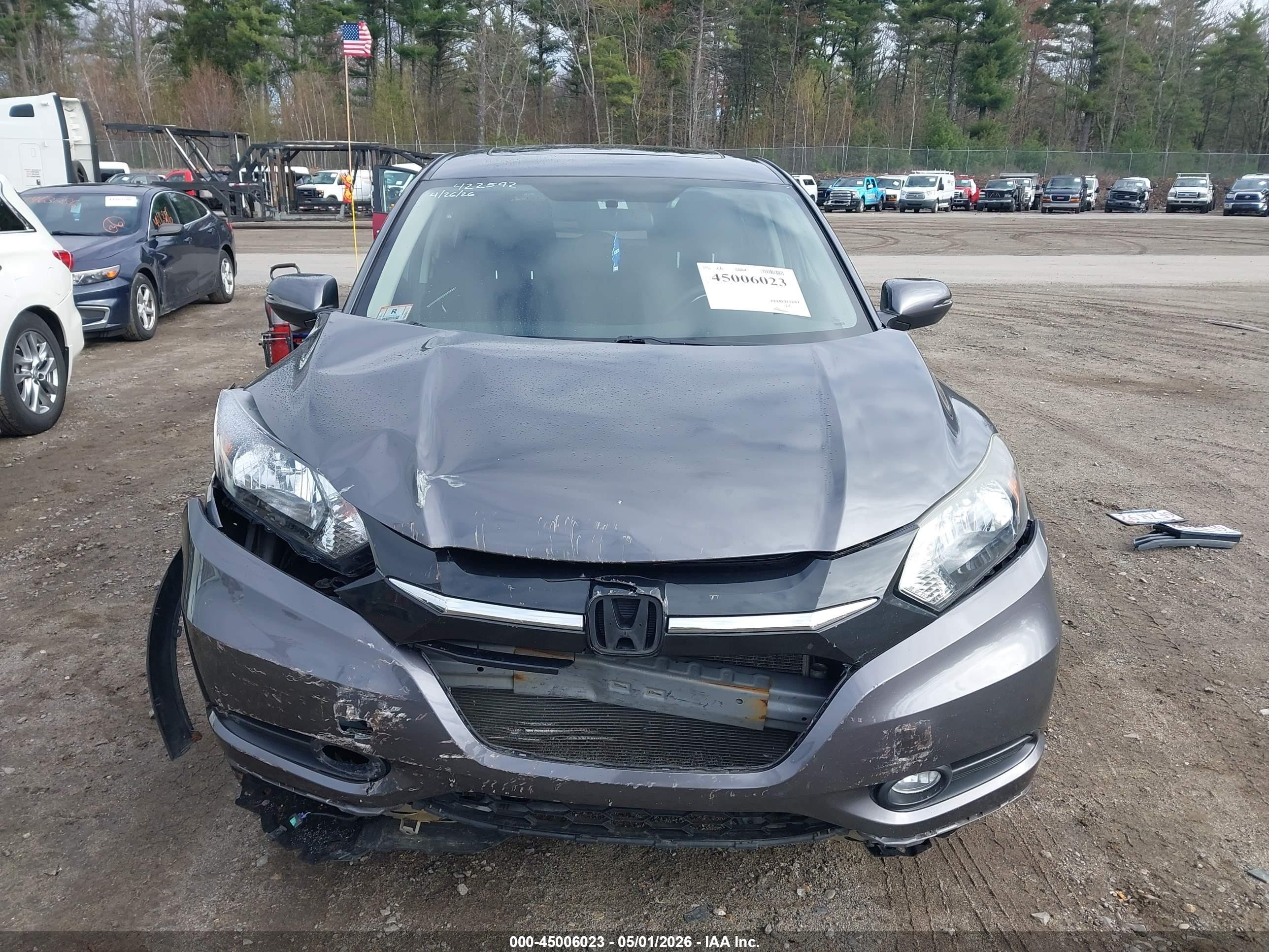 2018 Honda Hr-v Ex Gray vin: 3CZRU6H55JM711653
