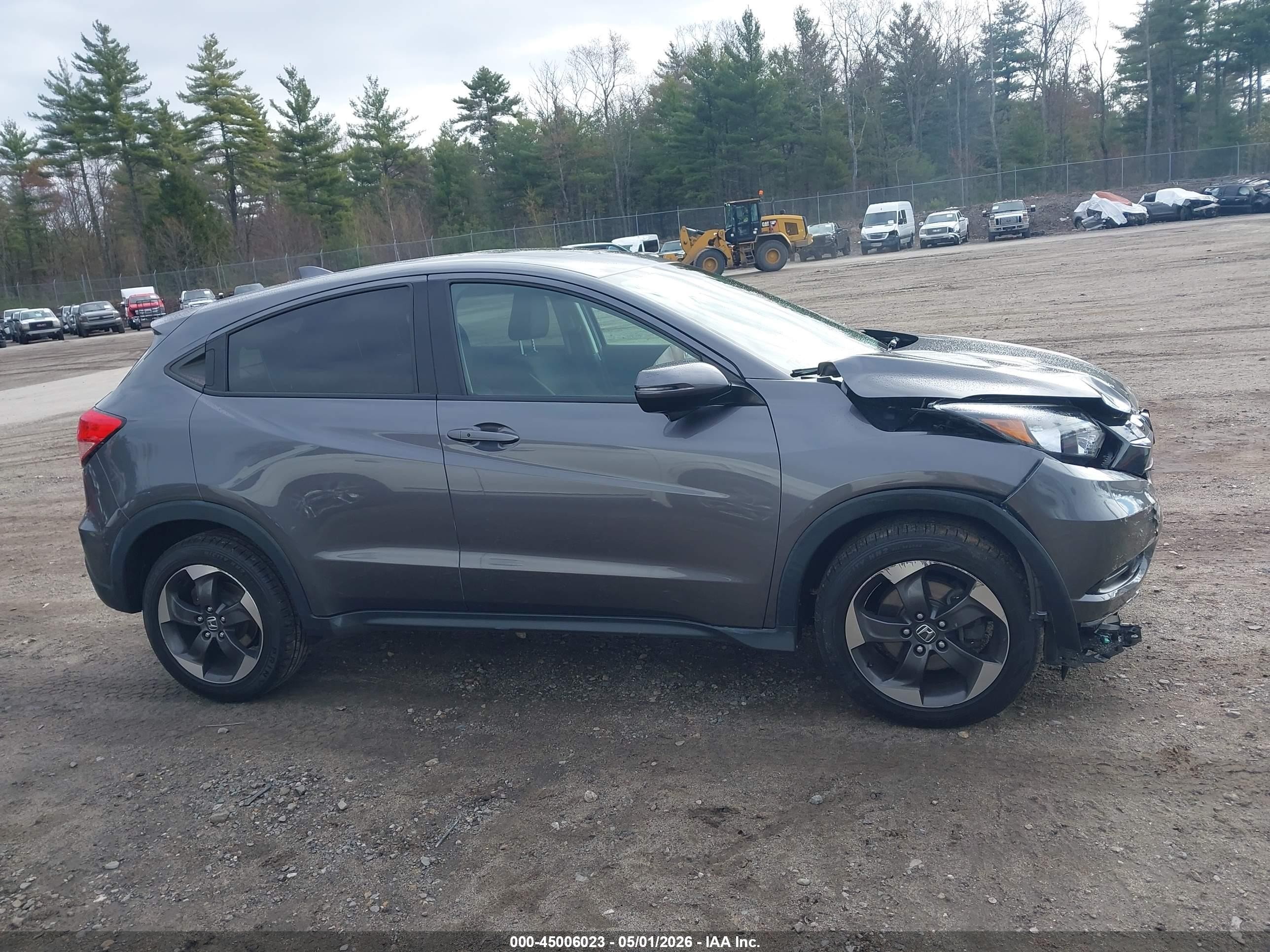 2018 Honda Hr-v Ex Gray vin: 3CZRU6H55JM711653