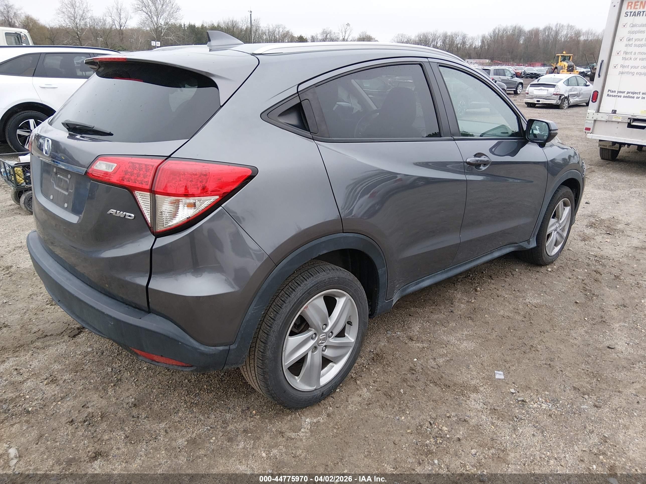 2019 Honda Hr-v Ex Серый vin: 3CZRU6H55KM702453