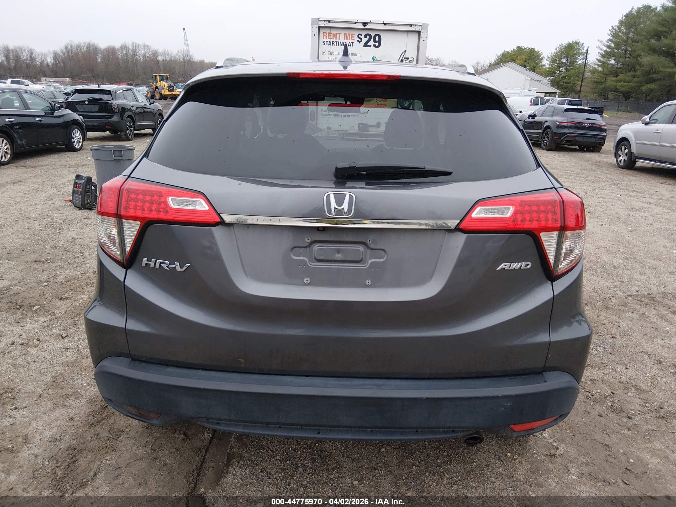 2019 Honda Hr-v Ex Серый vin: 3CZRU6H55KM702453