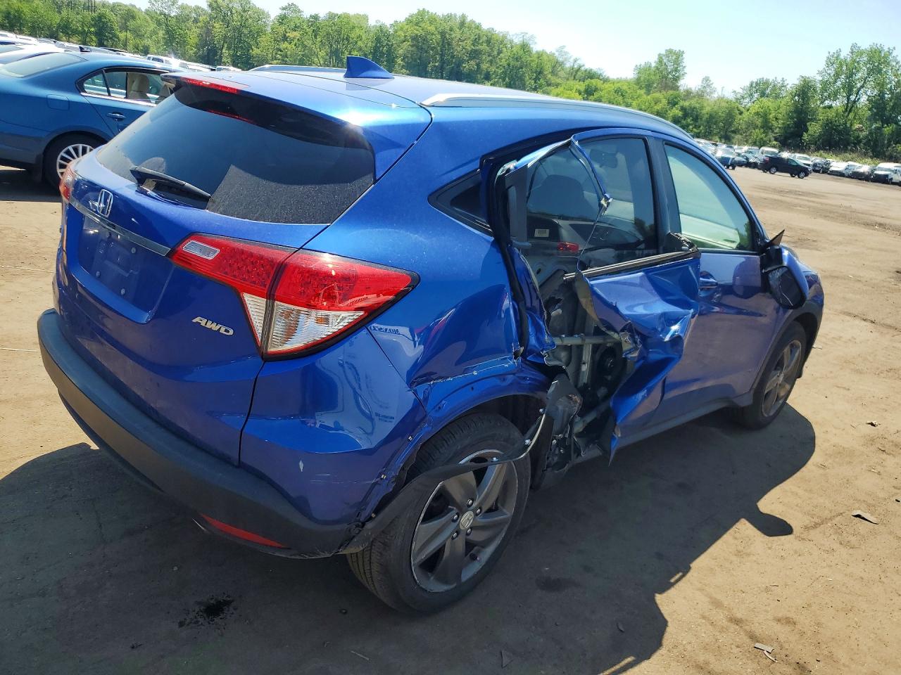 2021 Honda Hr-v Ex Blue vin: 3CZRU6H55MM753616