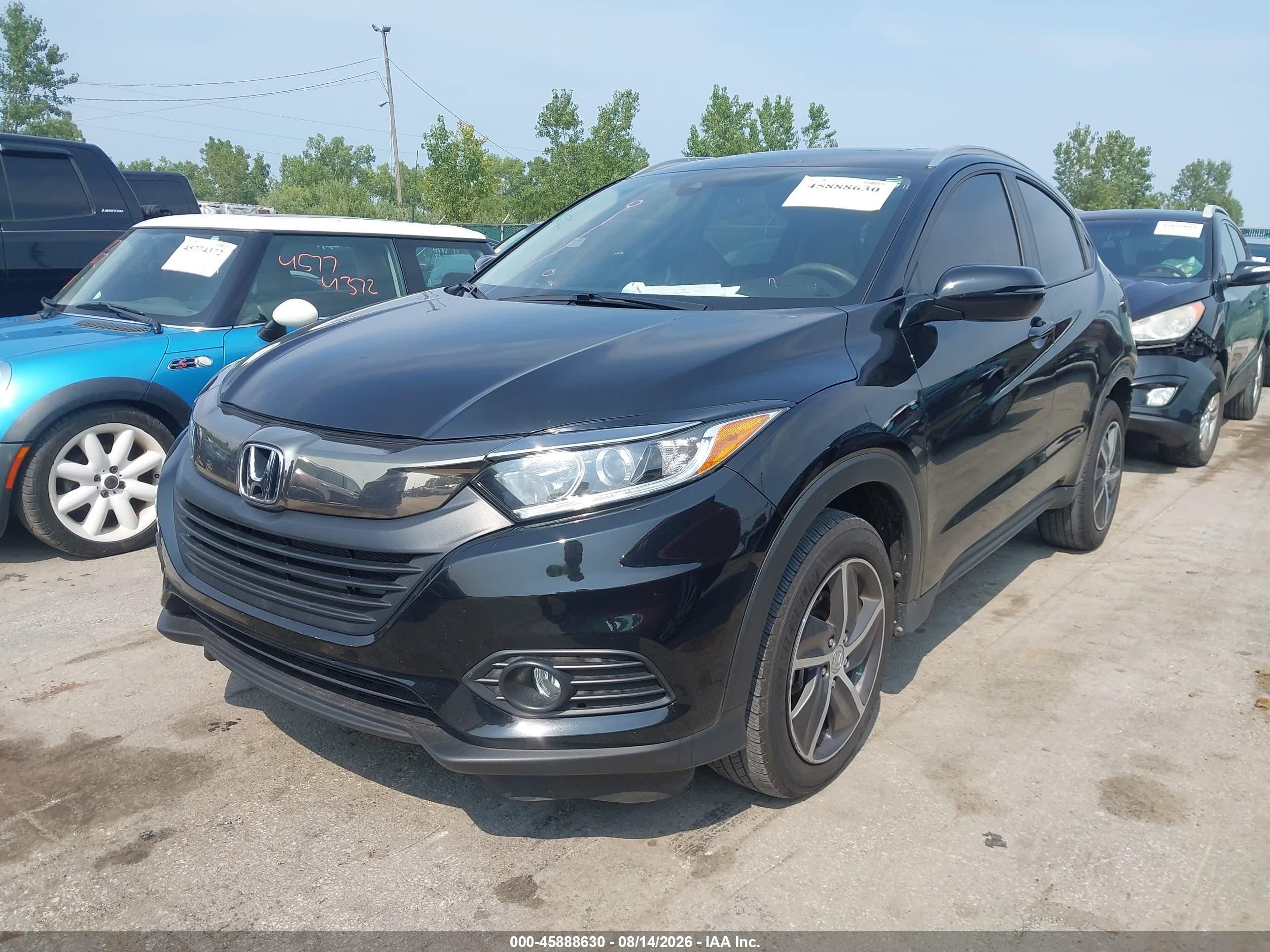 2022 Honda Hr-v Awd Ex Black vin: 3CZRU6H55NM766688